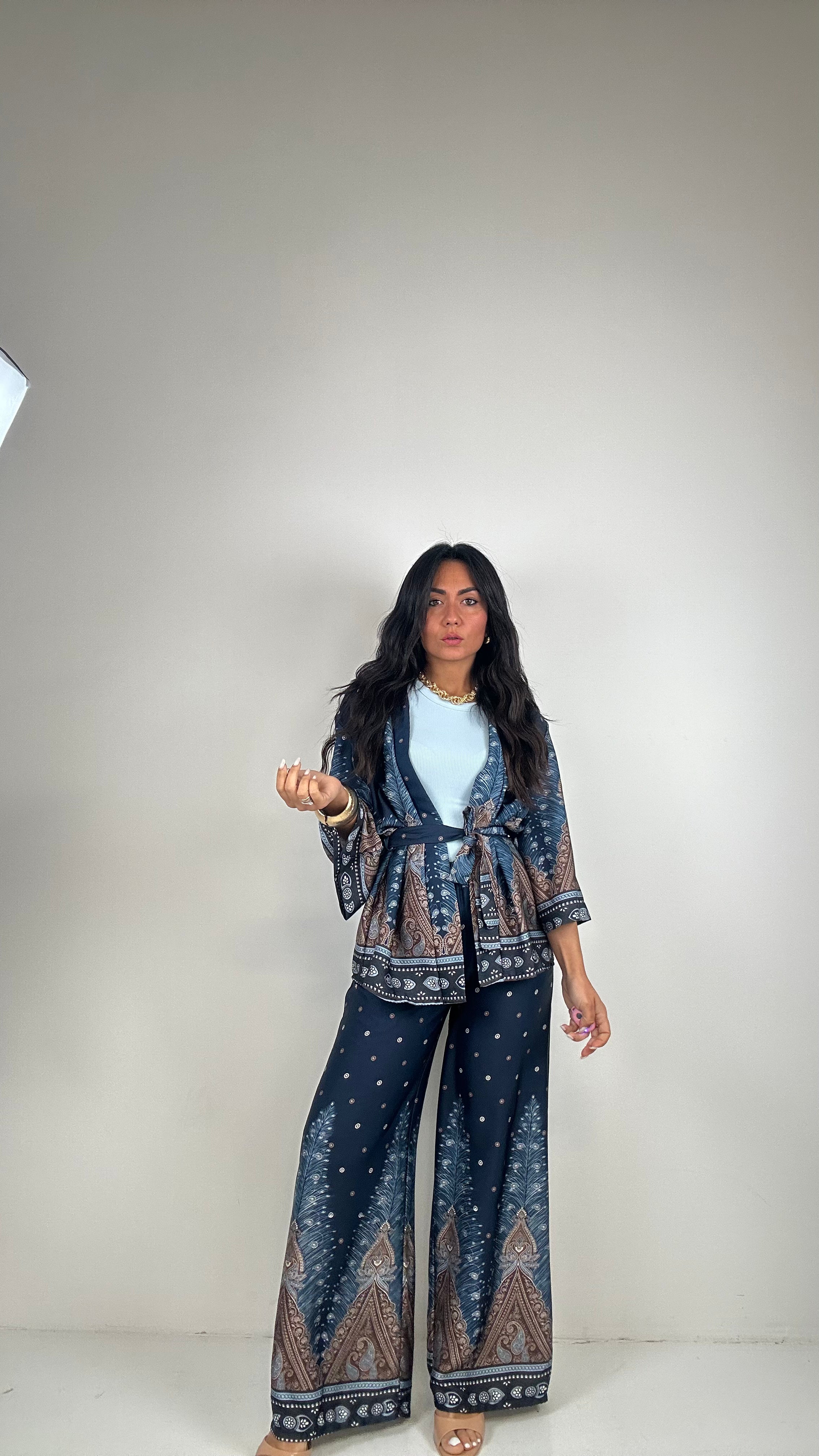 Completo KIMONO - BLU