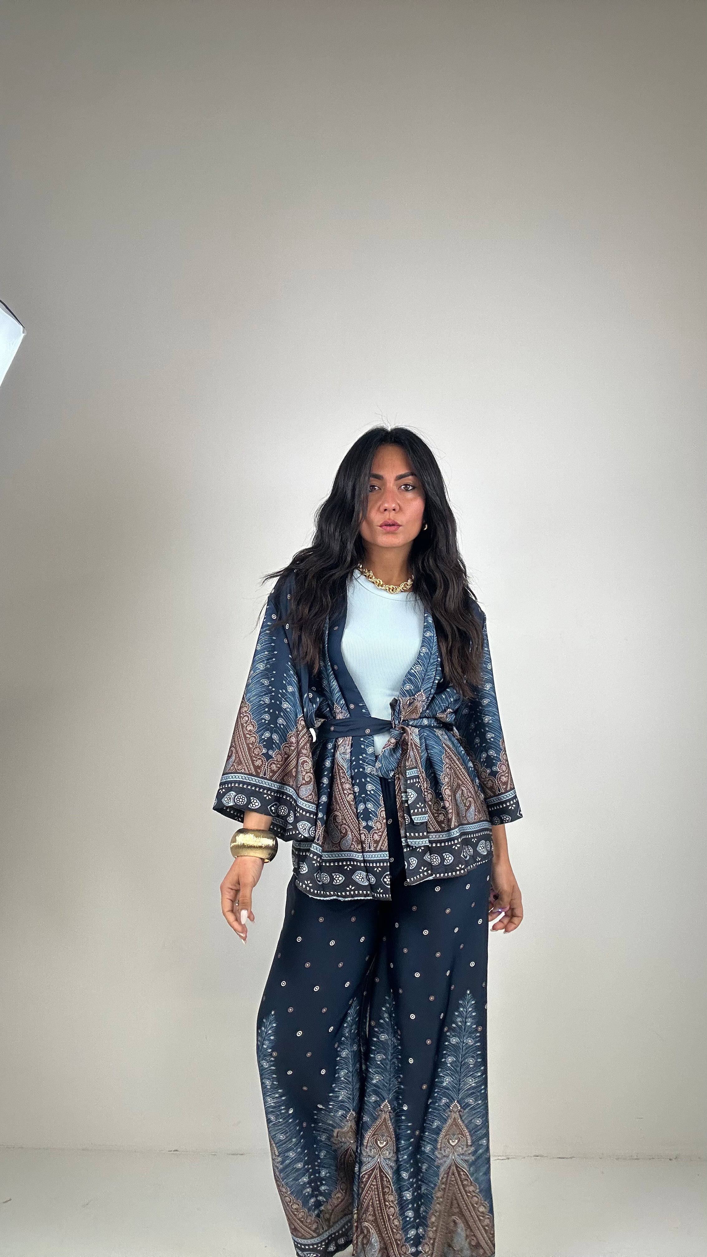Completo KIMONO - BLU
