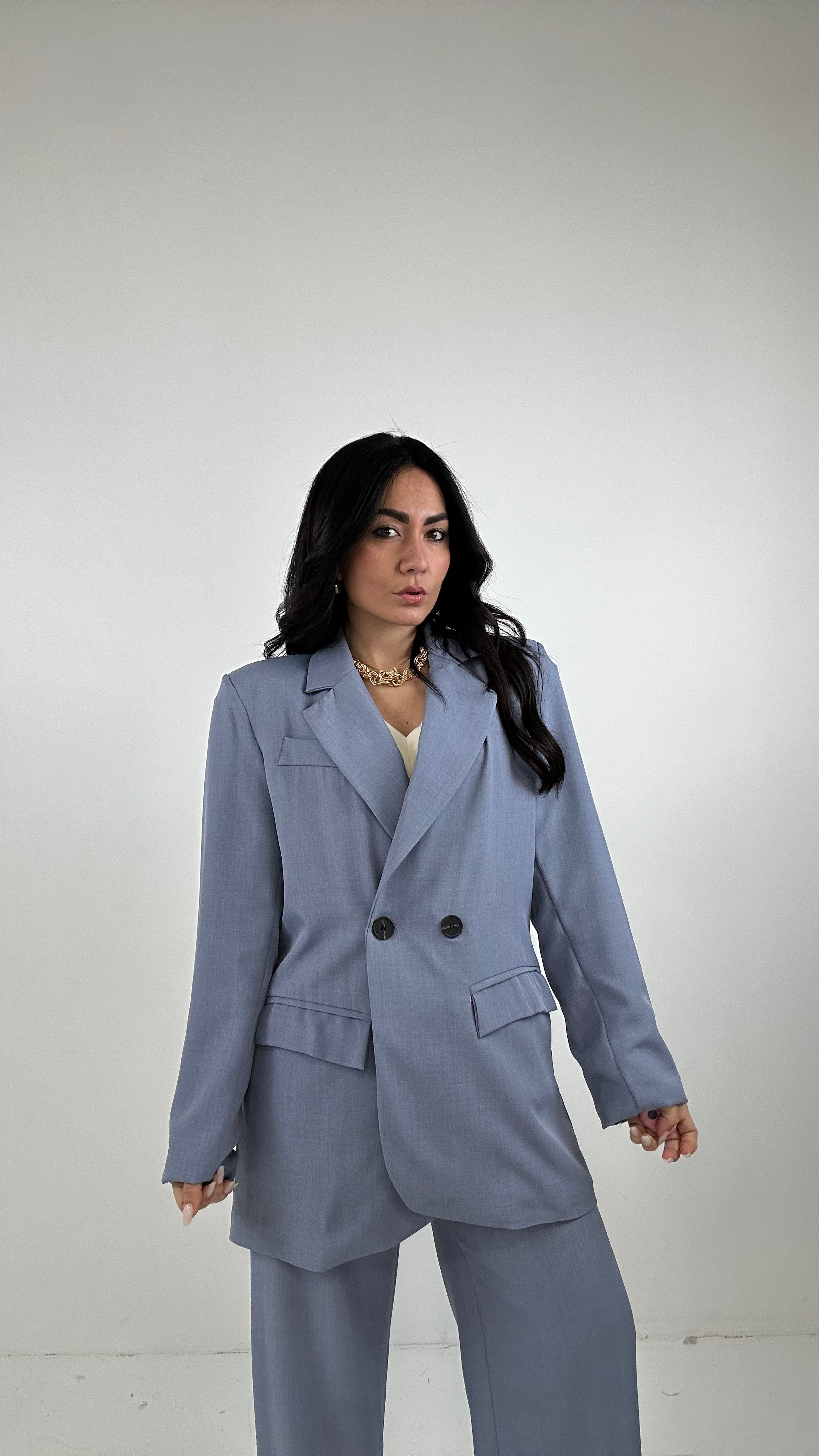 Tailleur DOPPIOPETTO TIME - AZZURRO