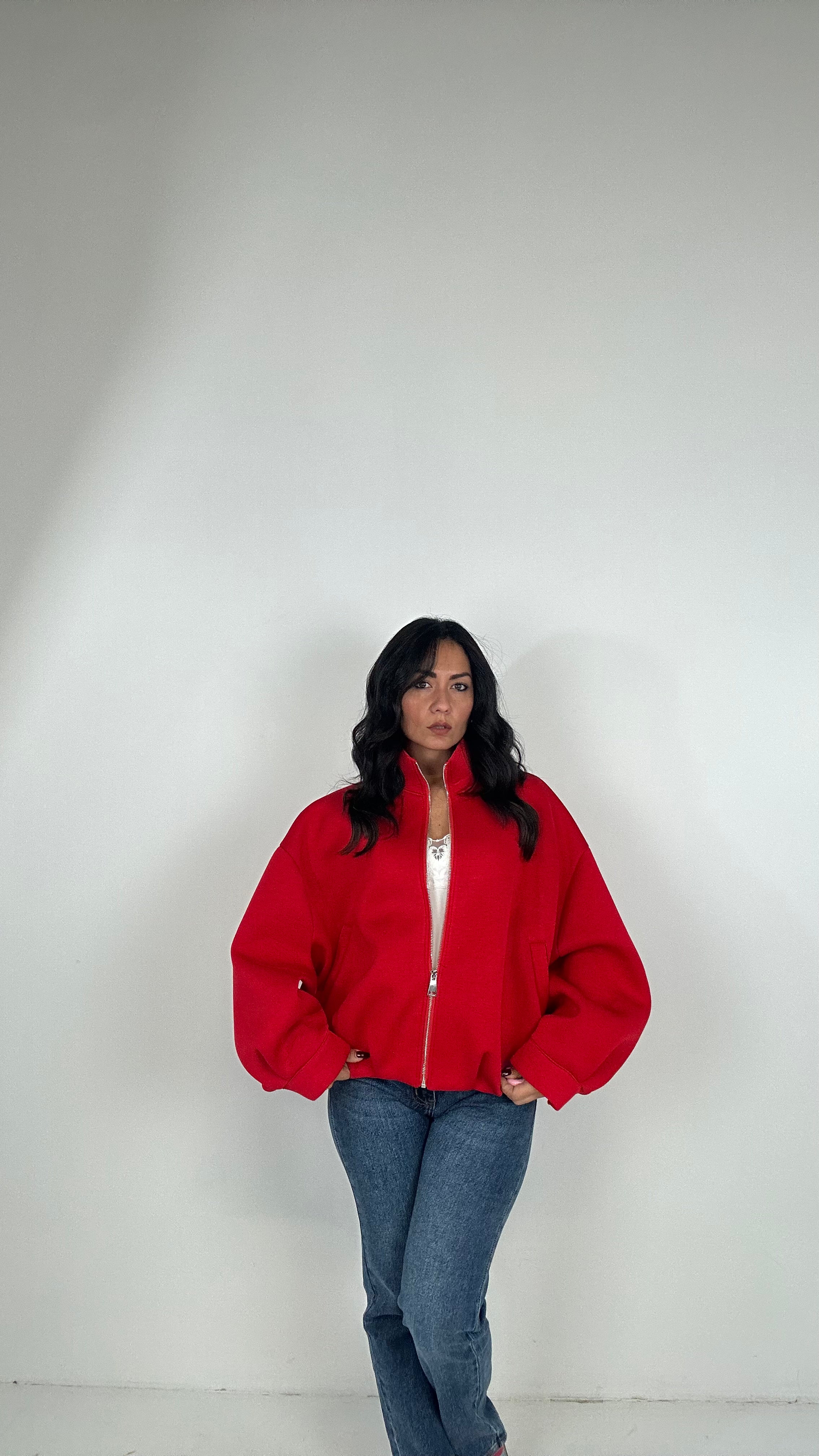 Bomber NEOPRENE - ROSSO