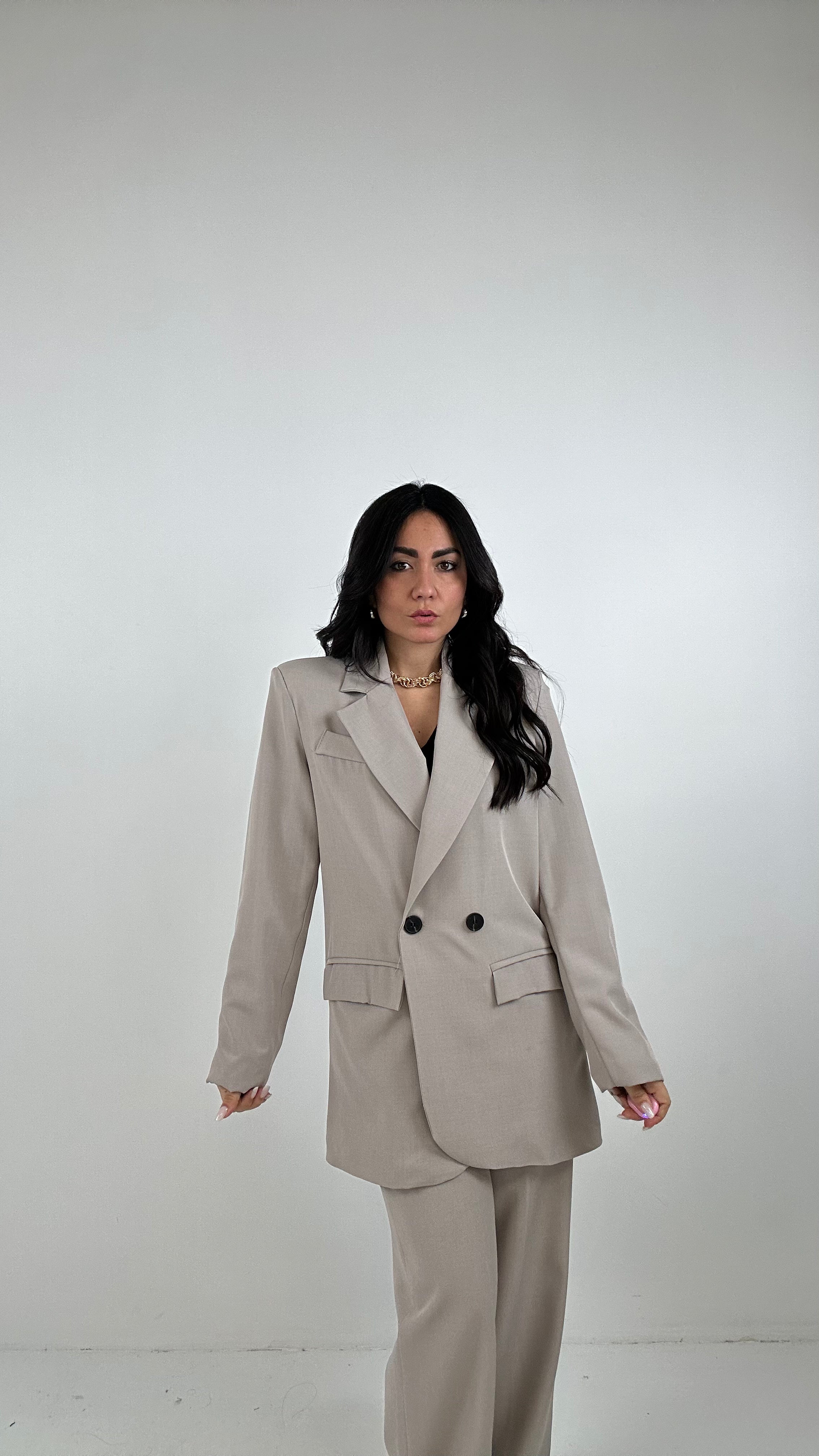 Tailleur DOPPIOPETTO TIME - BEIGE