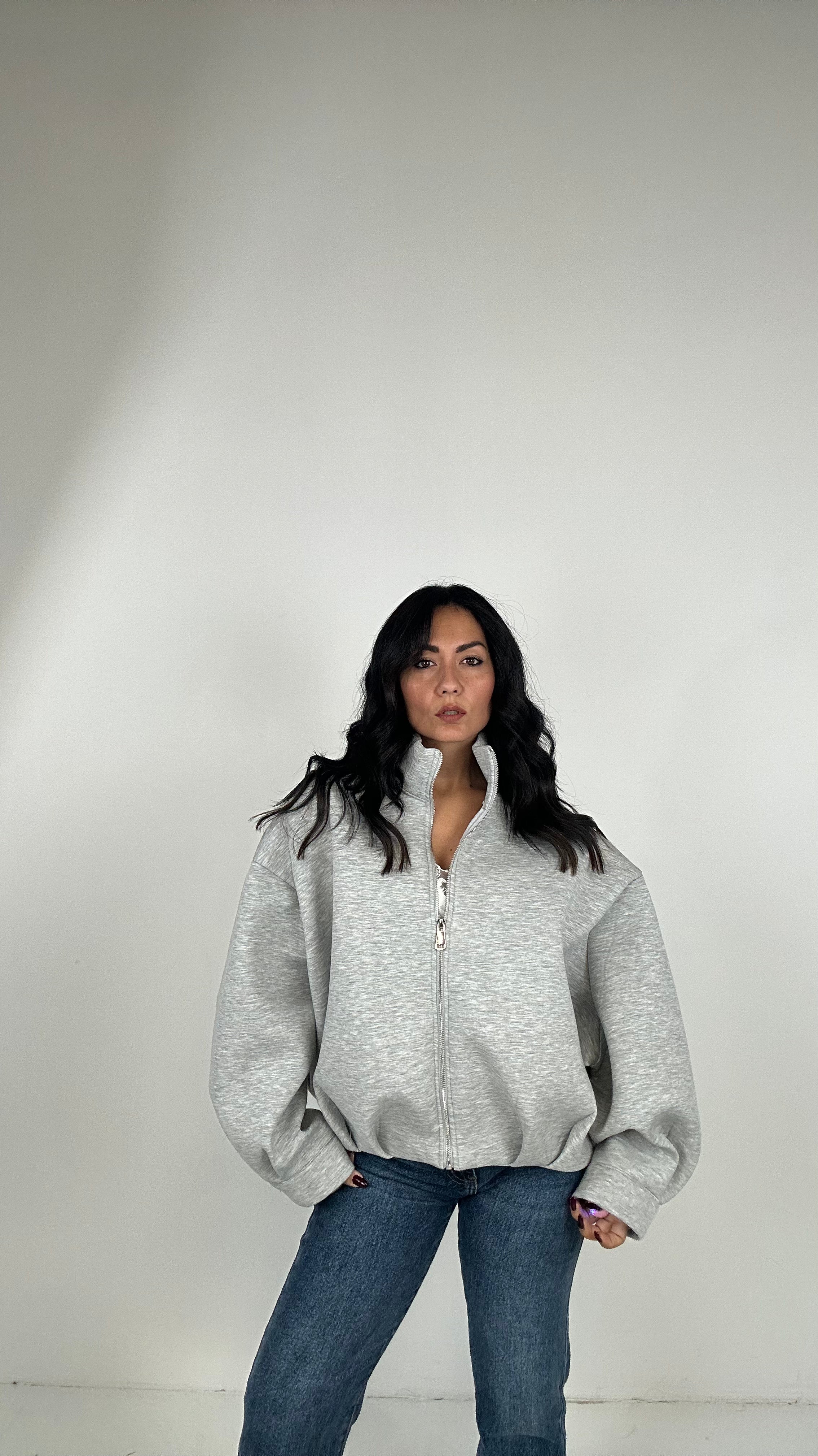 Bomber NEOPRENE - GRIGIO