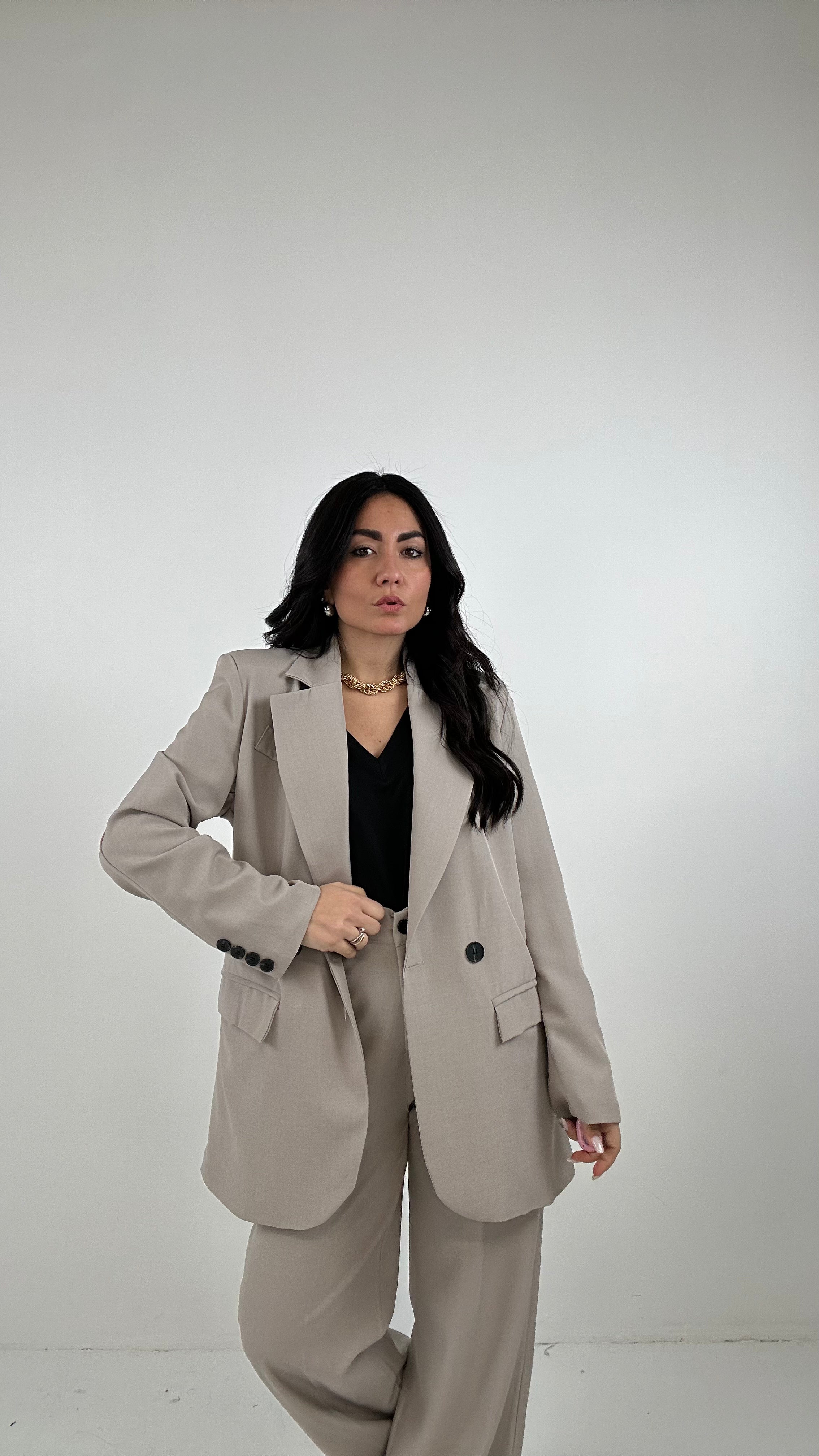 Tailleur DOPPIOPETTO TIME - BEIGE