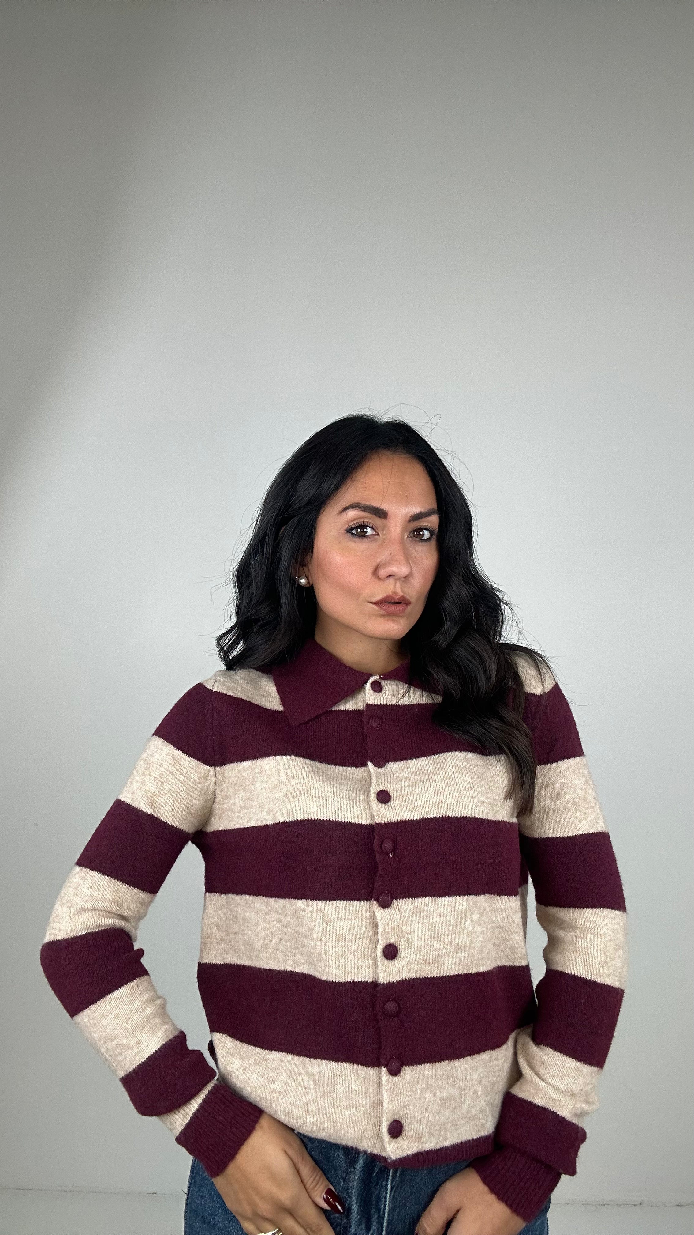 Polo CARDIGAN - BORDEAUX