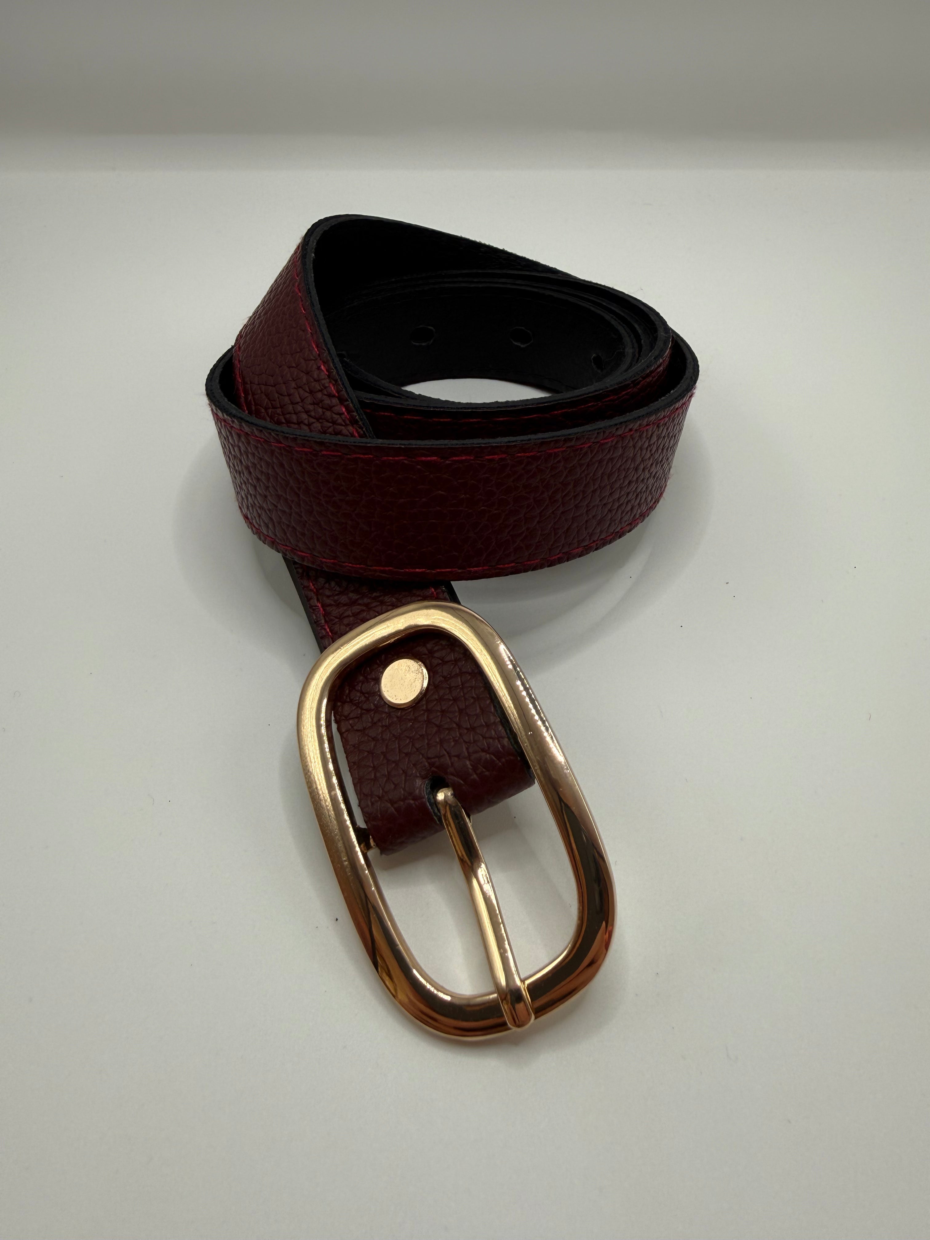 Cintura MARTELLATA PEL - BORDEAUX