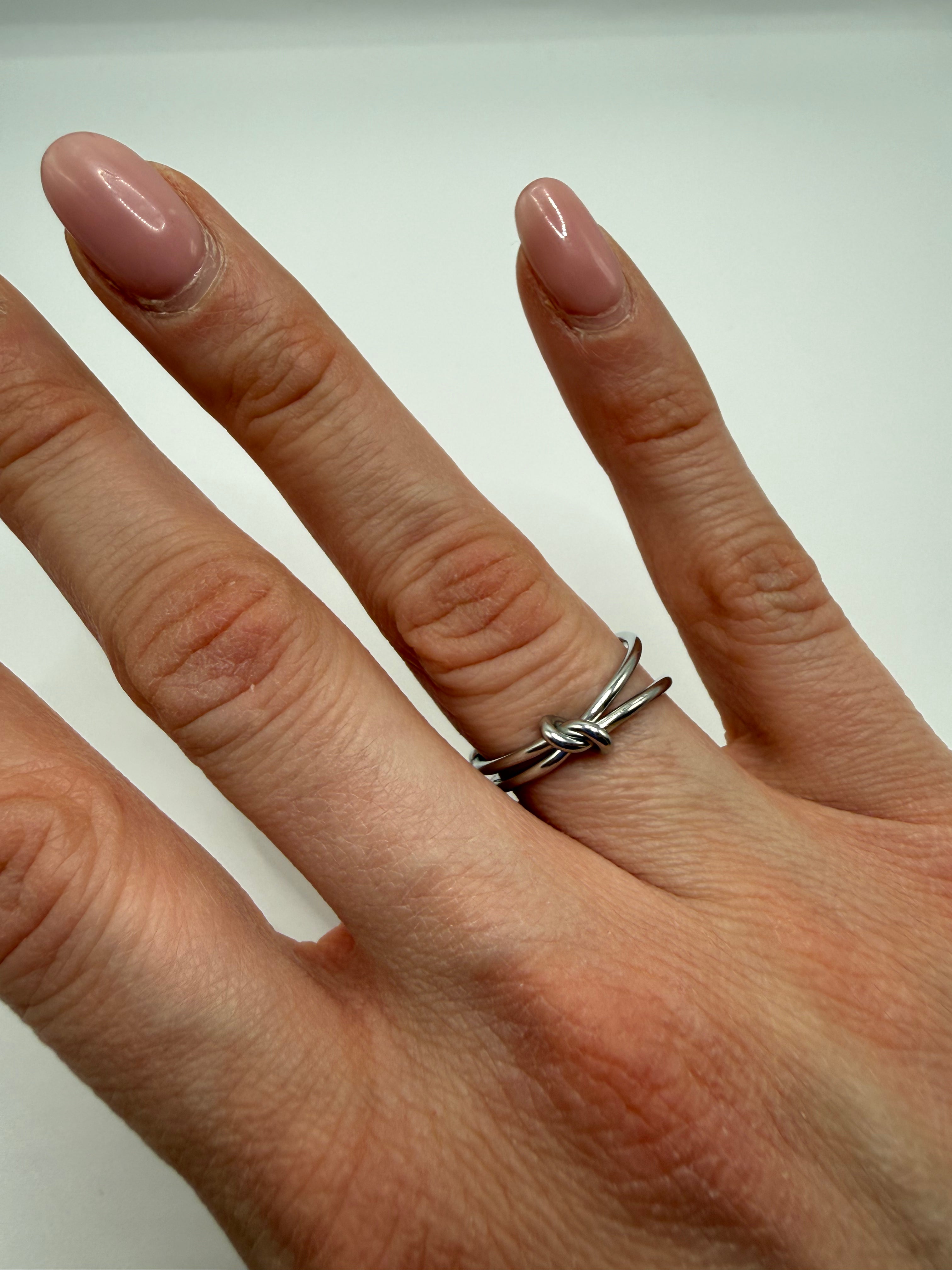 Anello DOPPIO NODINO - ARGENTO