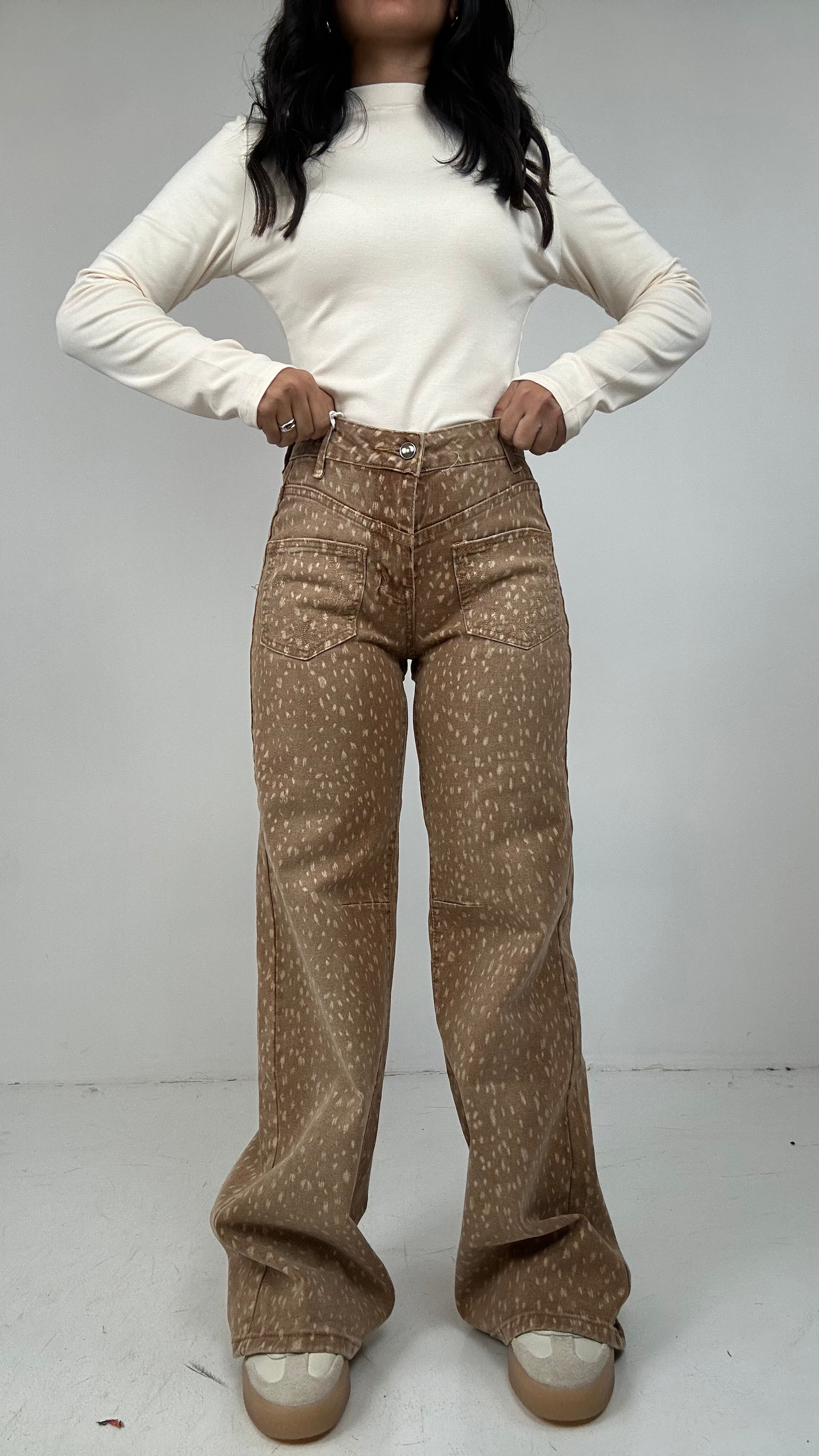 Jeans BAMBI - BEIGE