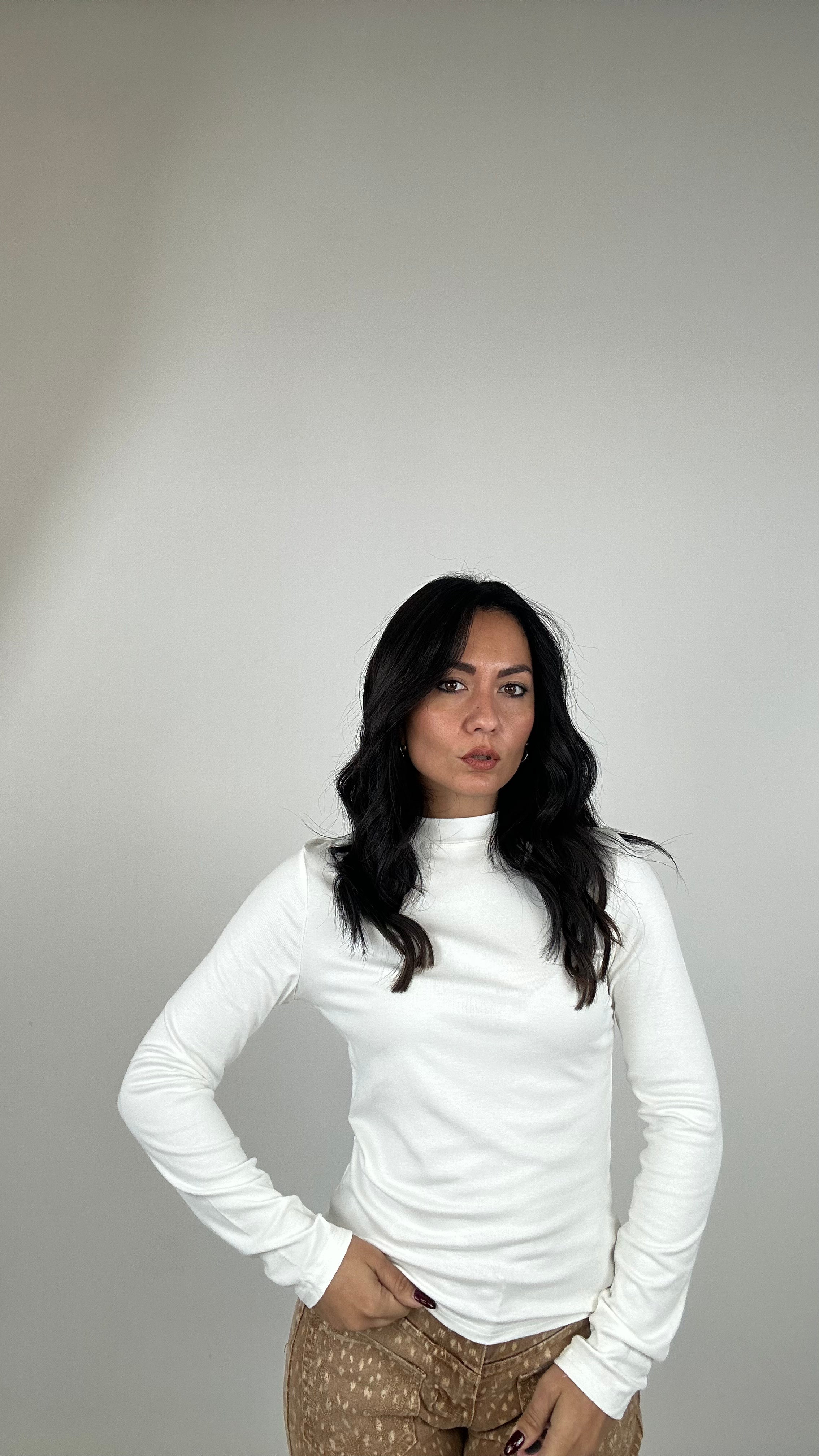Maglia MEZZOCOLLO - BIANCO