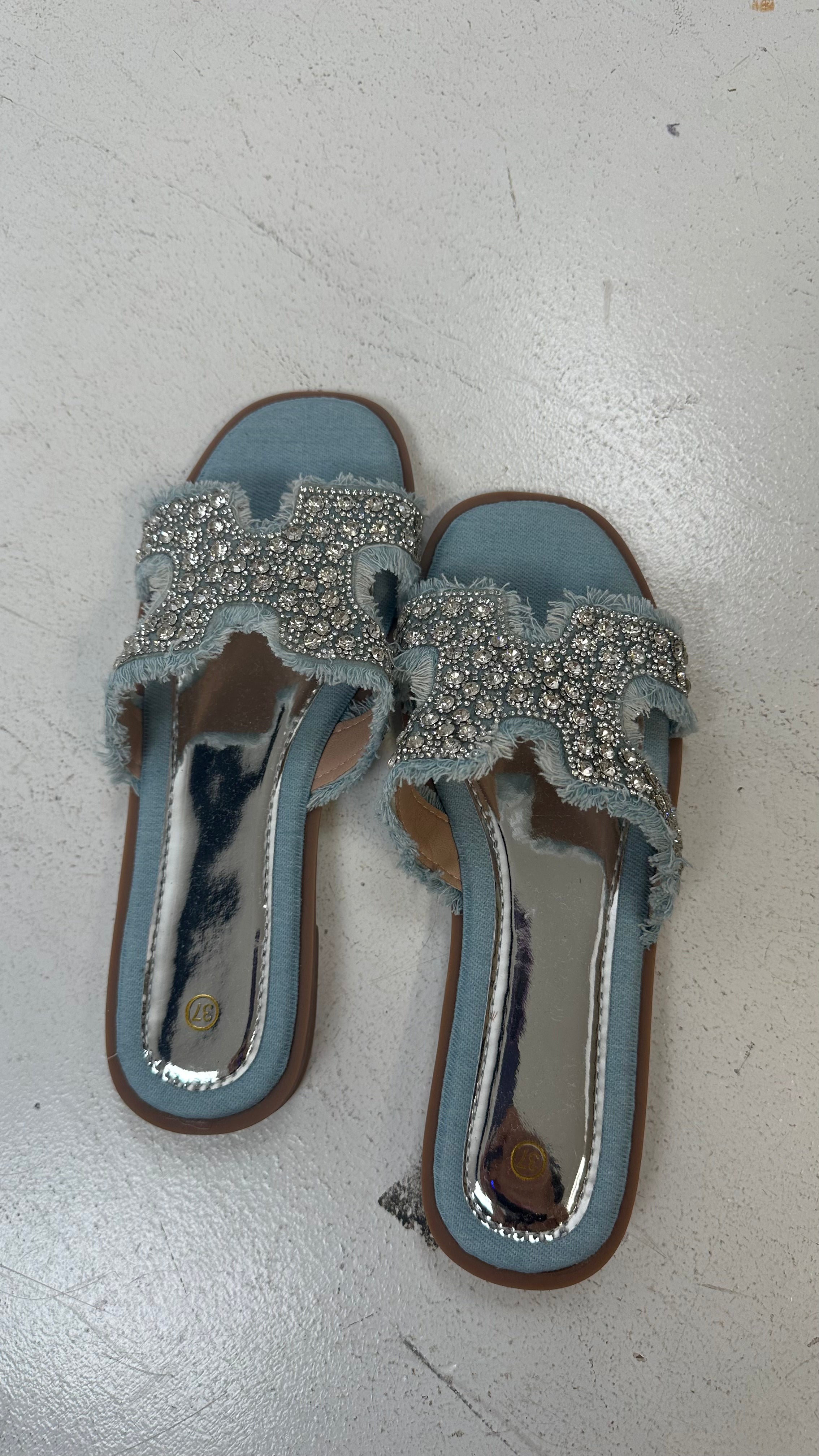 Ciabattina STRASS JEANS - JEANS