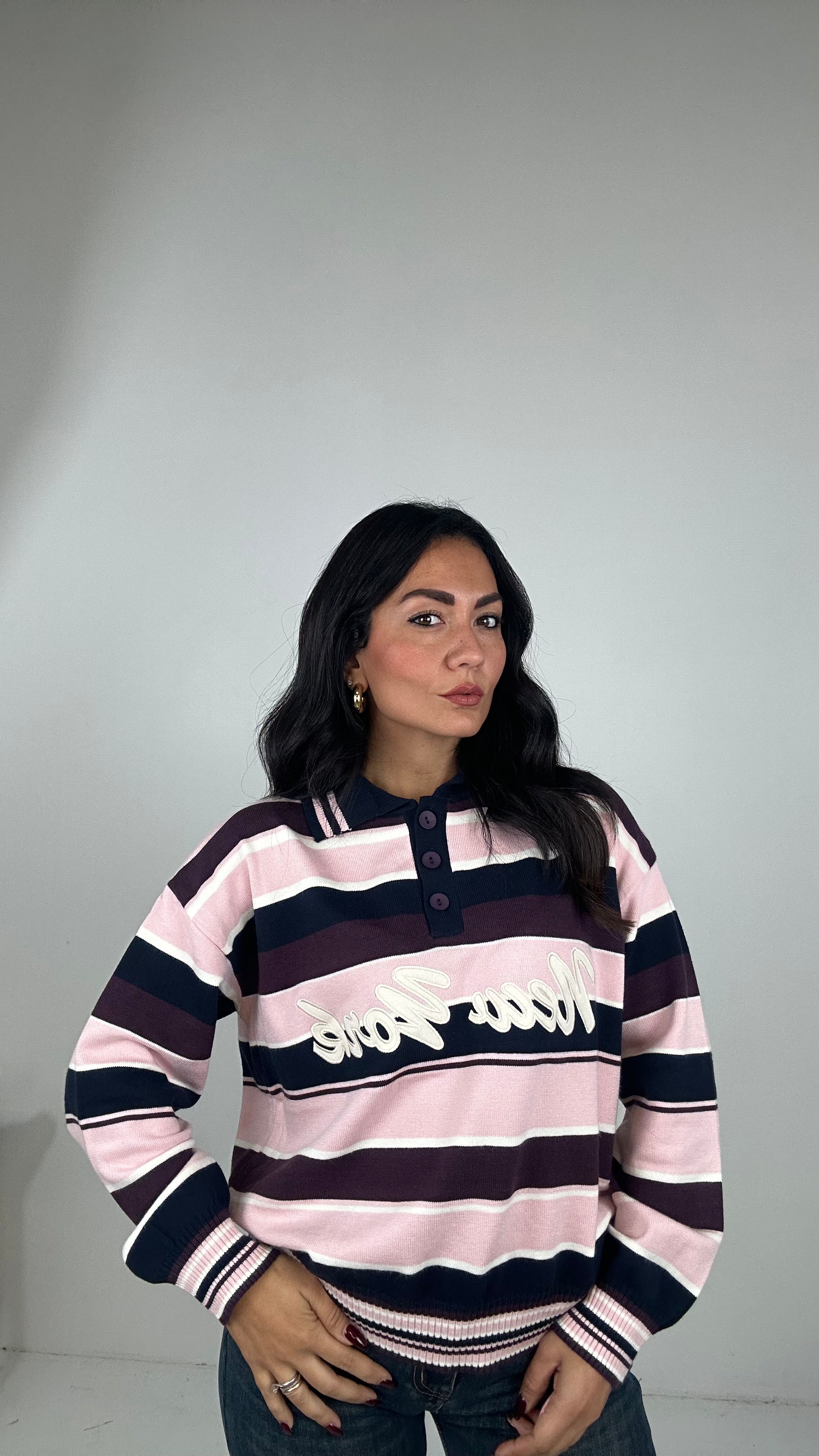 Polo RIGHE NEWYORK - ROSA