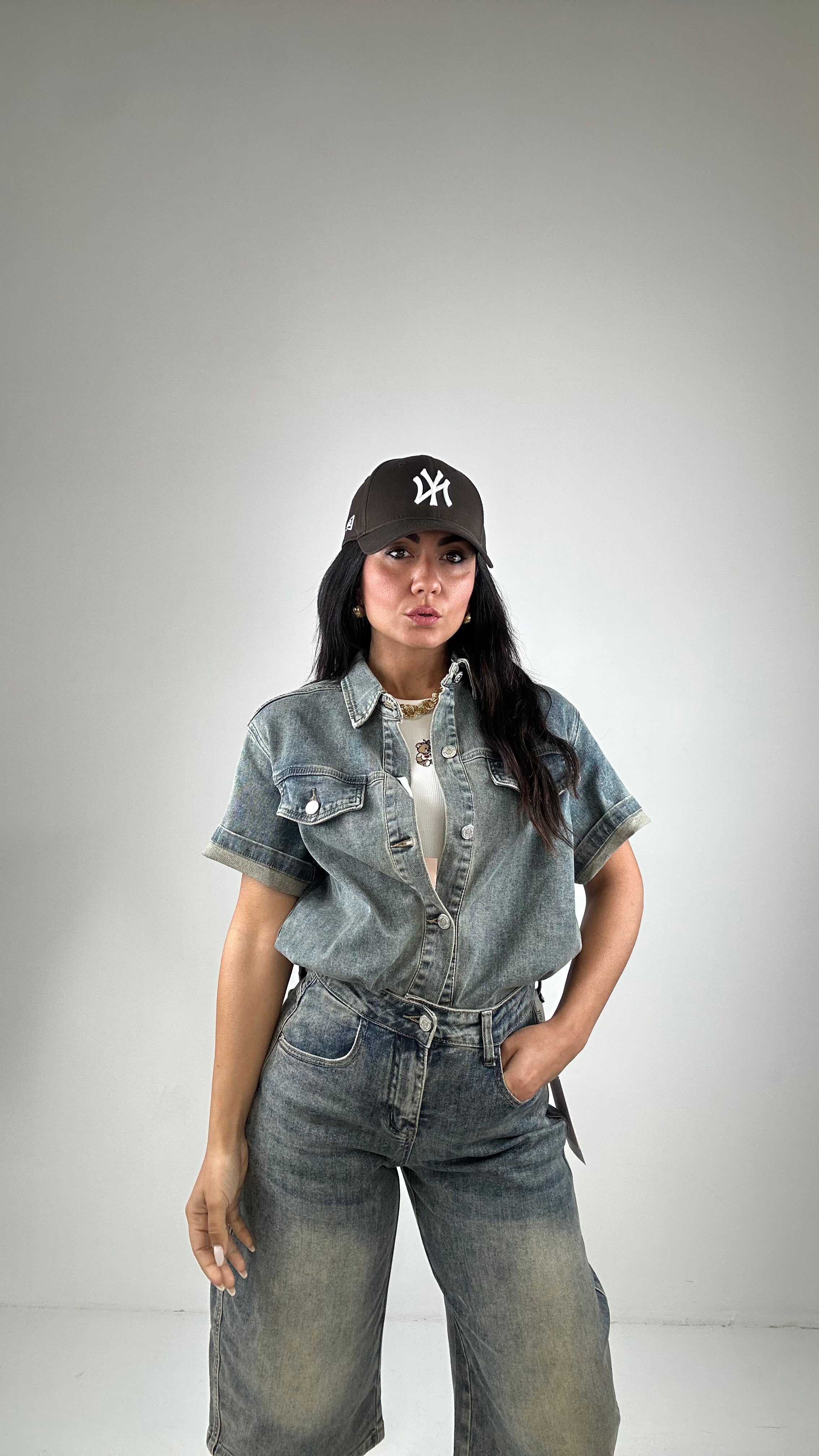 Completo DENIM CON BERMUDA - JEANS