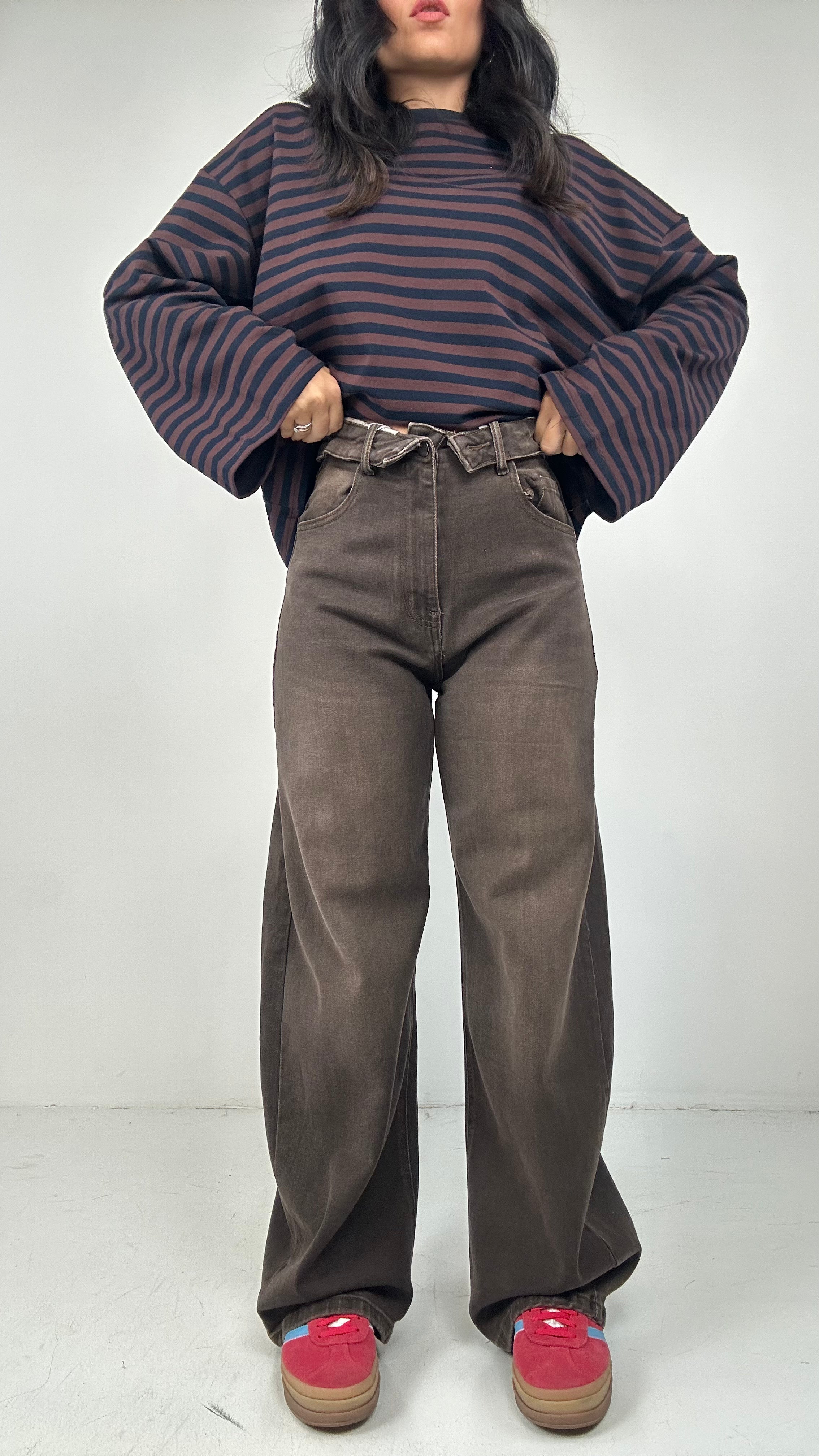 Jeans CINTO GIRATO BROWN - MARRONE