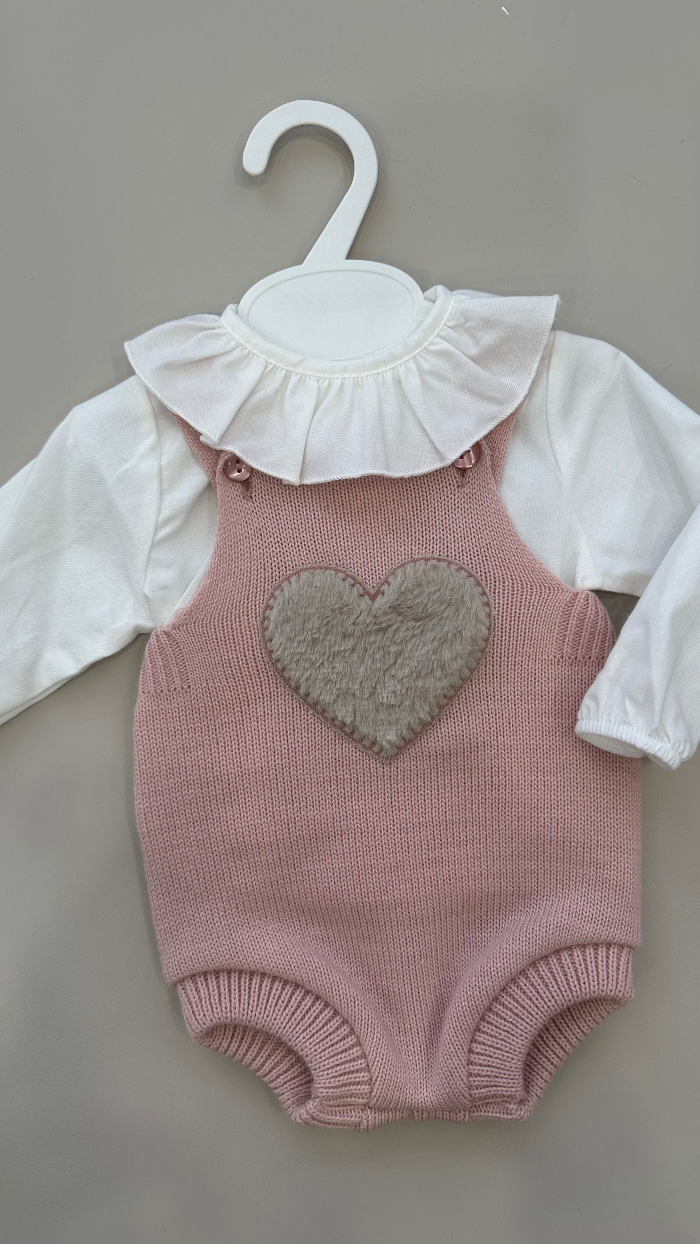 Pagliaccetto CUORE PELLICCIOSO 0-6M - ROSA