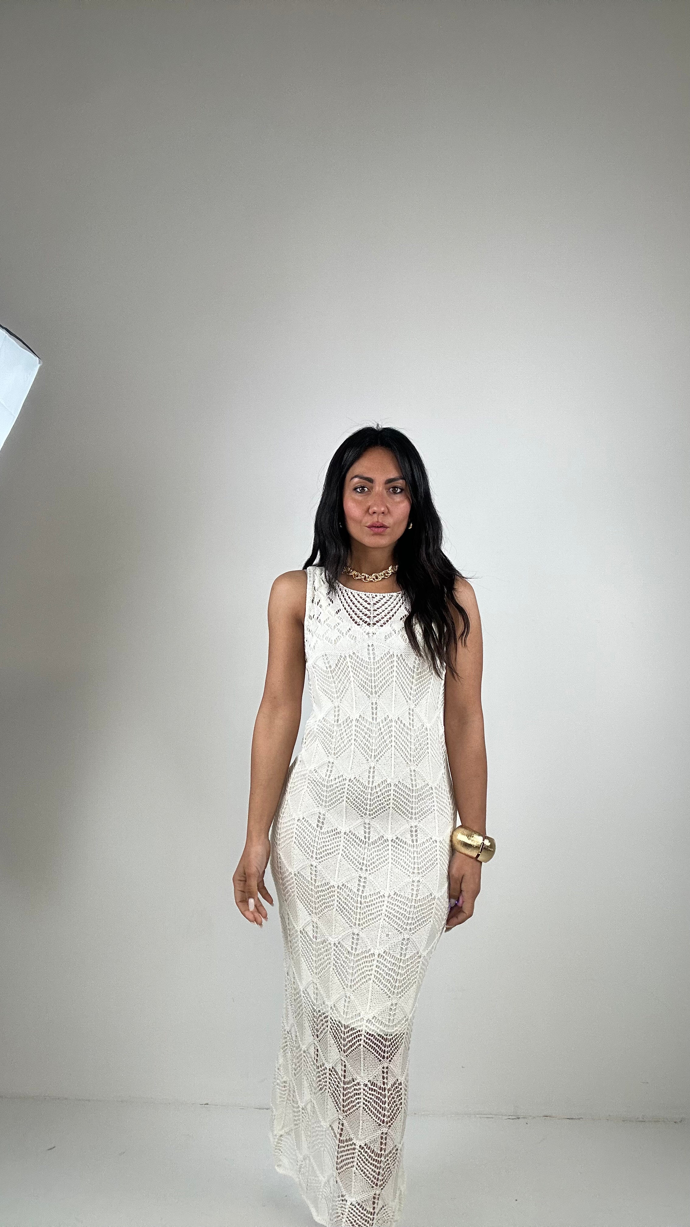 Vestito MACRAME' - PANNA