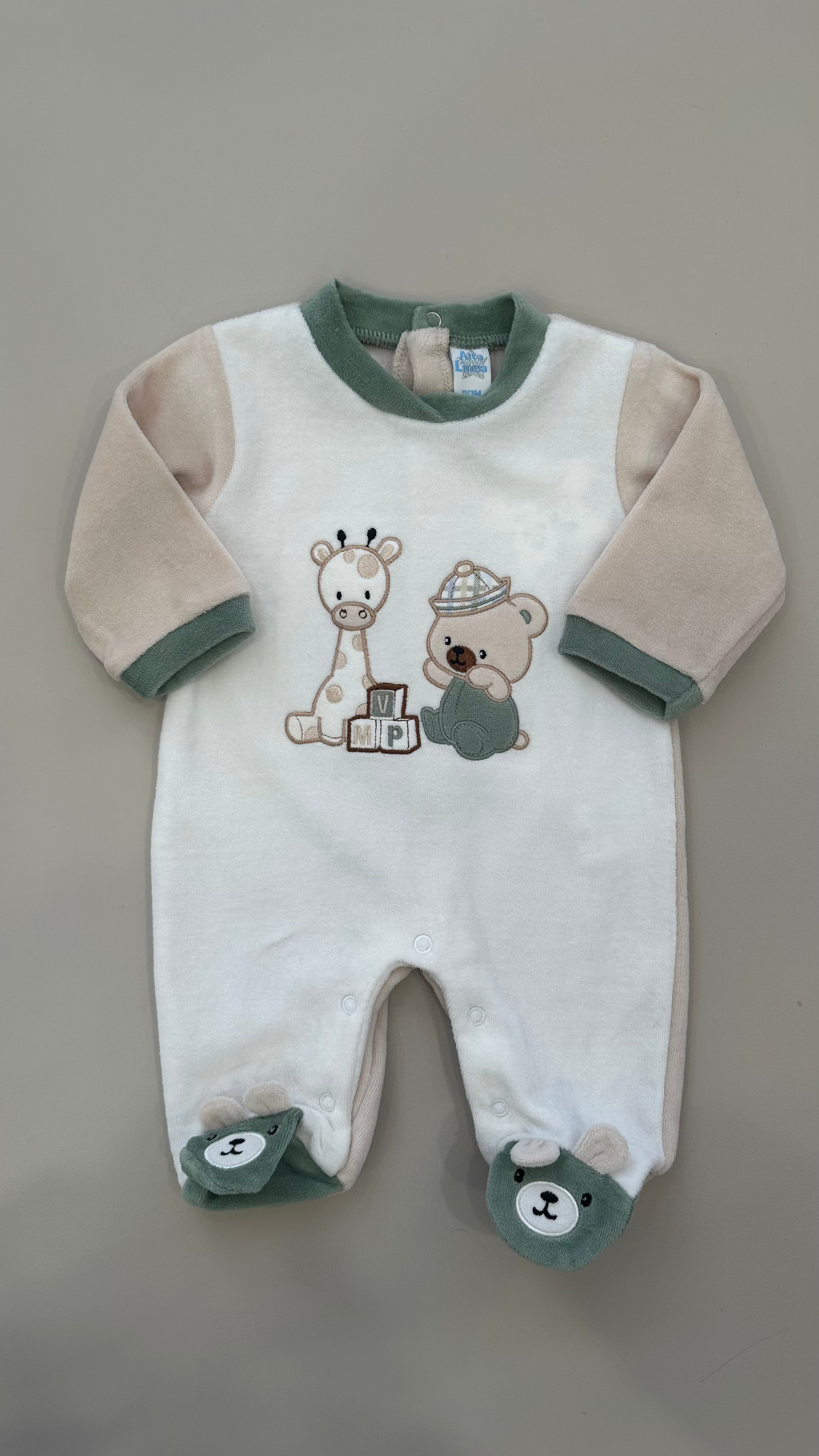 Tutina IN CINIGLIA GIRAFFAO 0-12M - VERDE