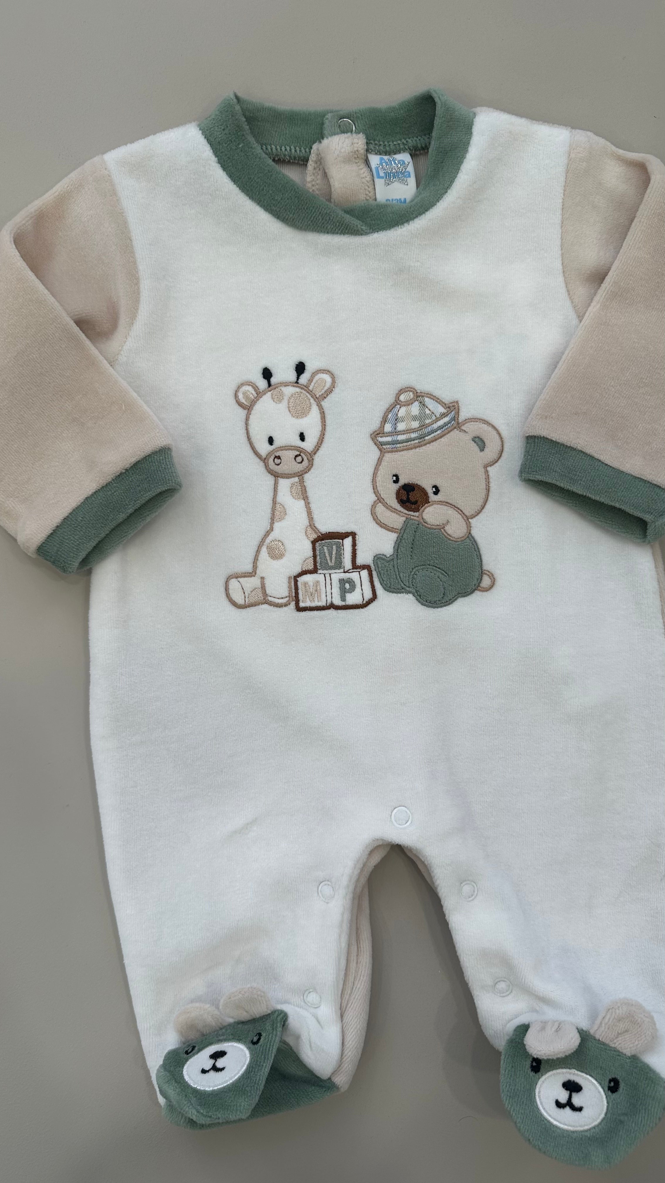 Tutina IN CINIGLIA GIRAFFAO 0-12M - VERDE