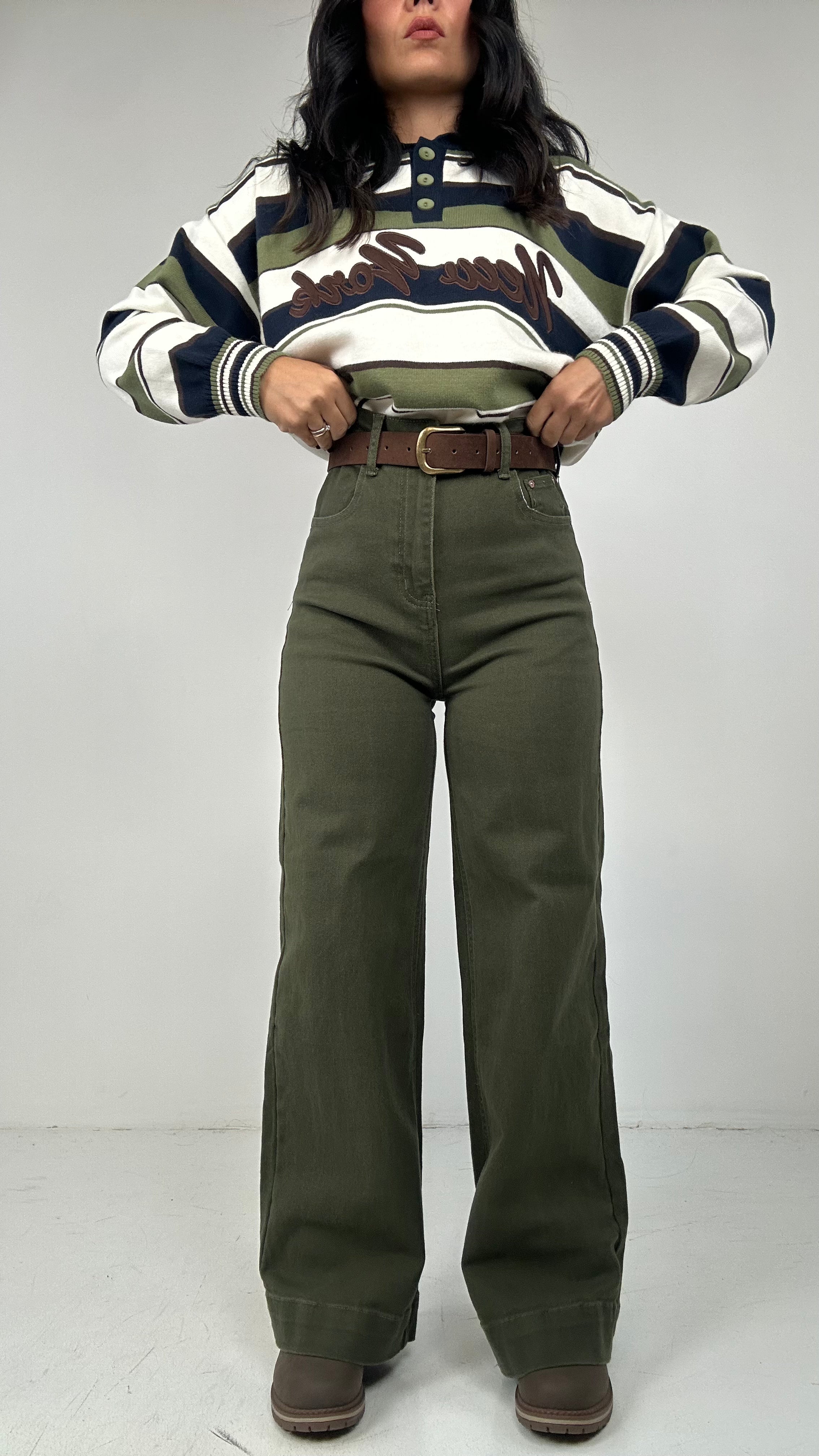 Jeans OFFICE - VERDE MILITARE