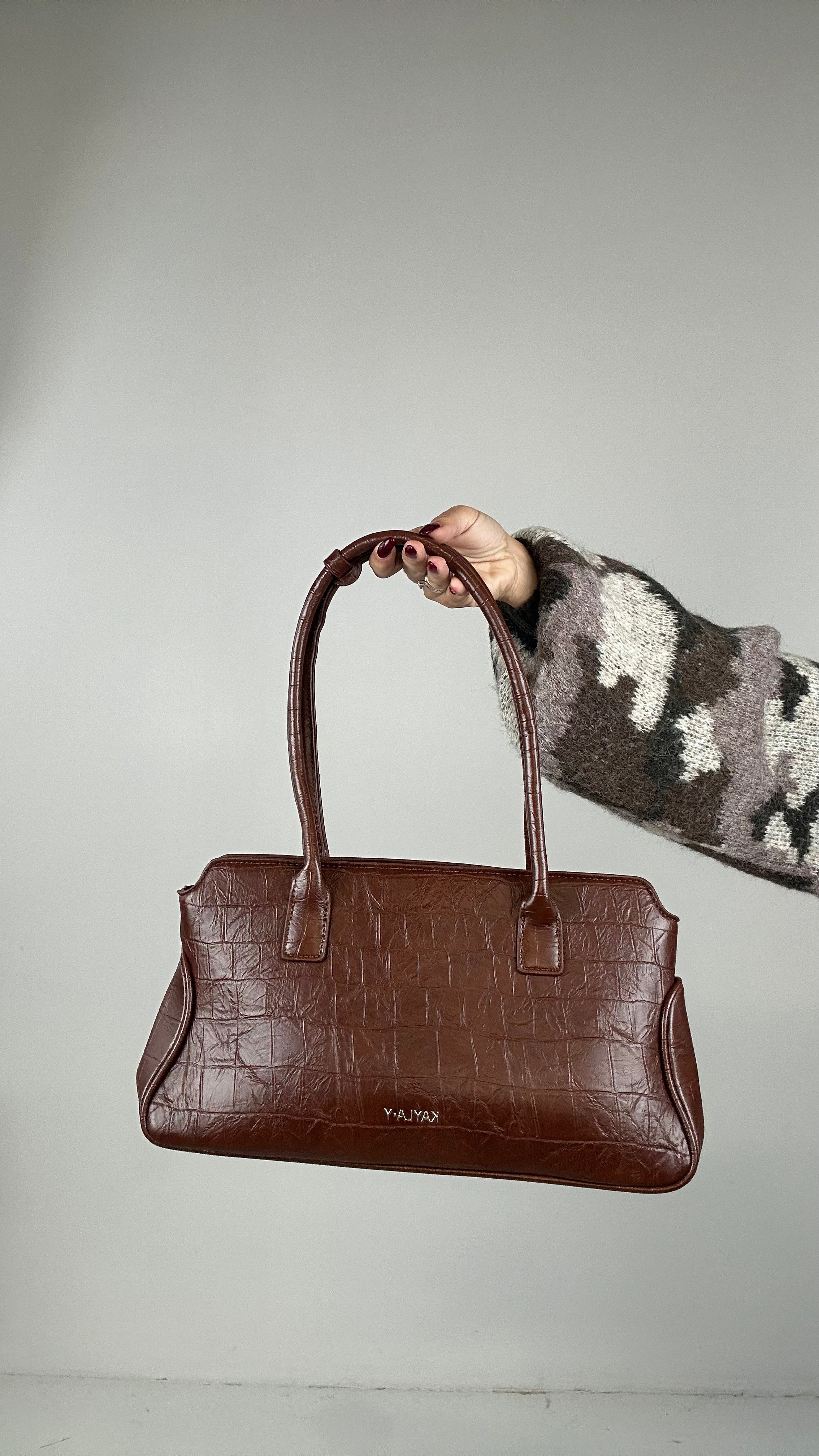 Borsa MARTELLATA RETTANGOLO - CAMMELLO