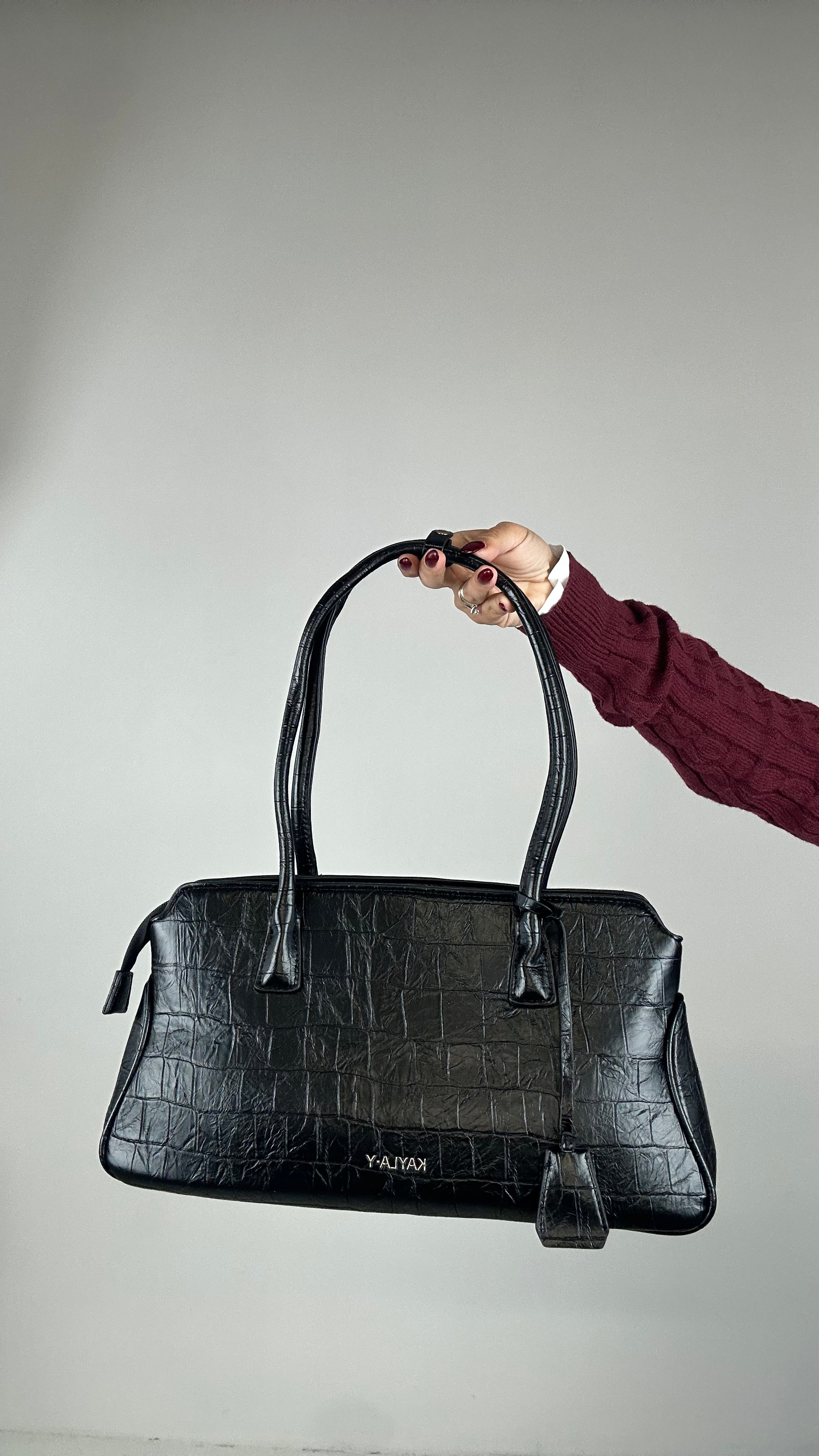 Borsa MARTELLATA RETTANGOLO - NERO