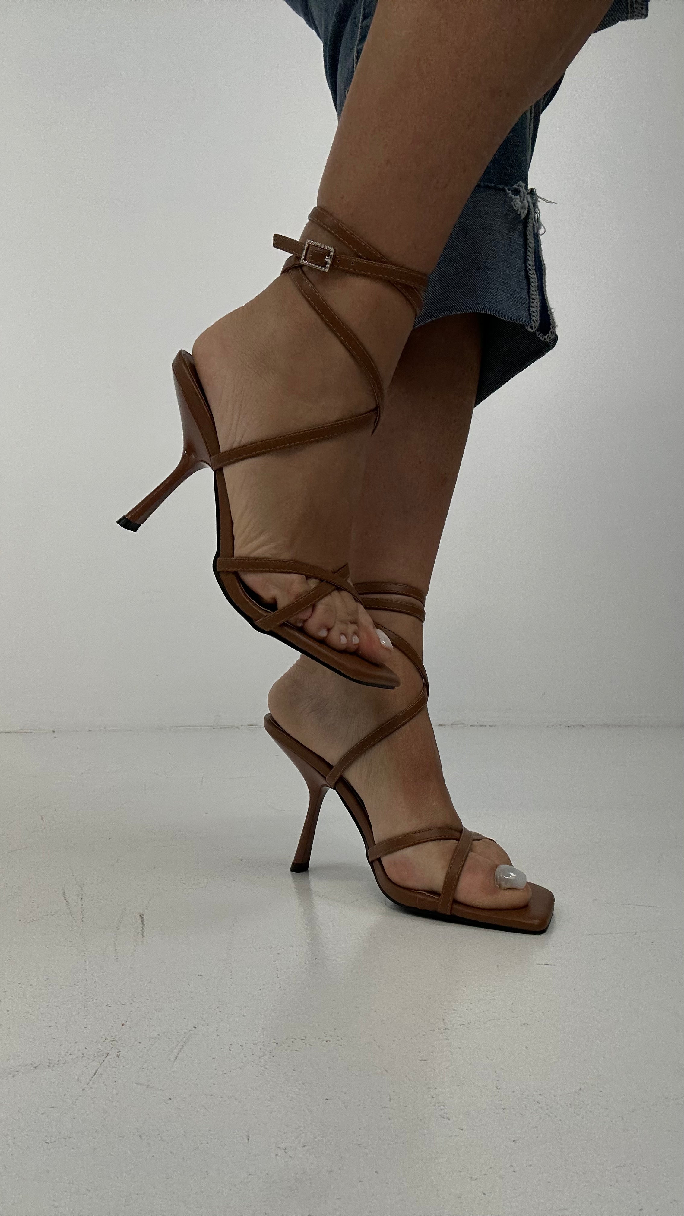 Sandalo CINTURINO INTRECCIO - CAMMELLO