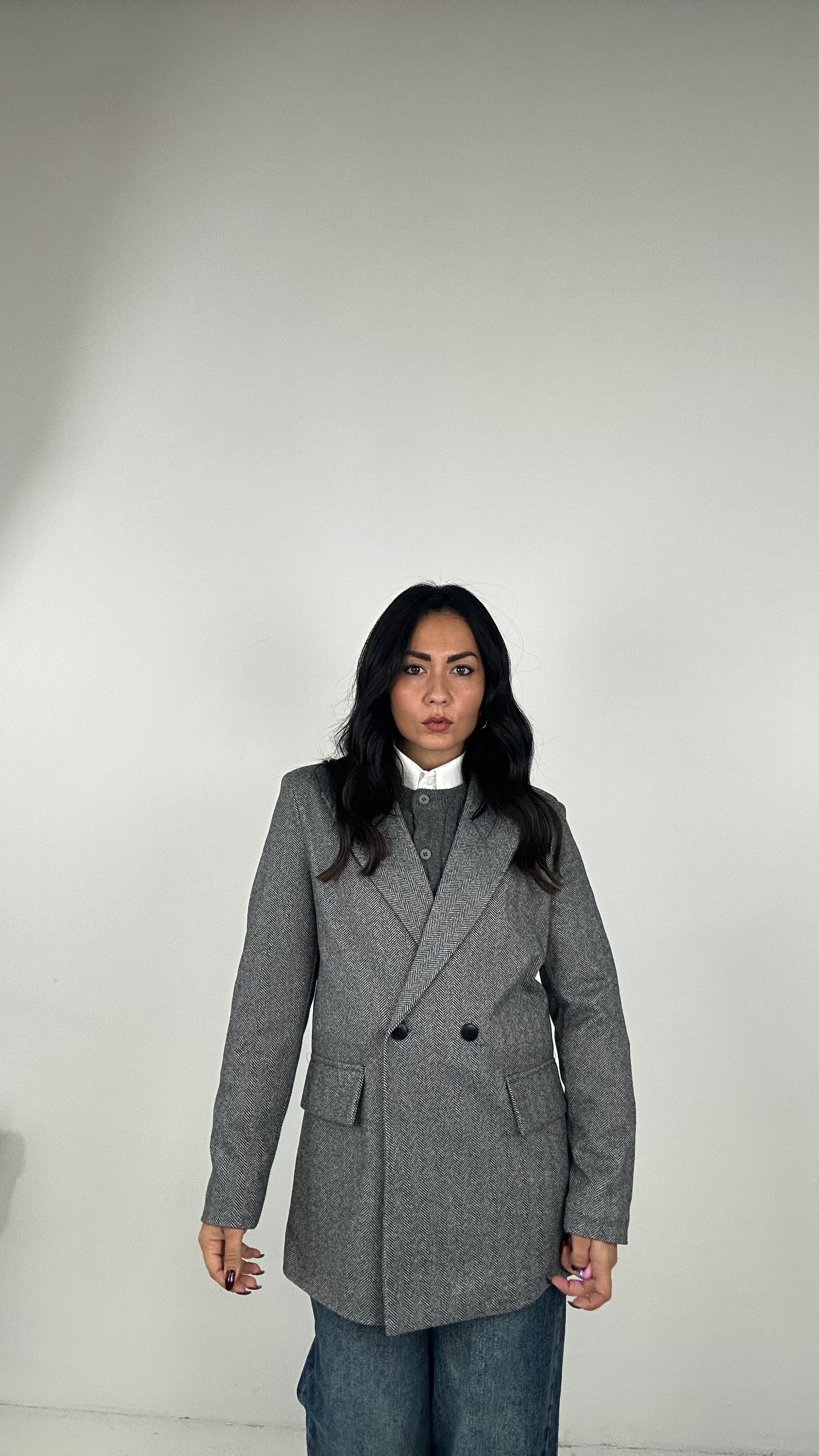 Blazer SPIGATO IN PANNO - GRIGIO