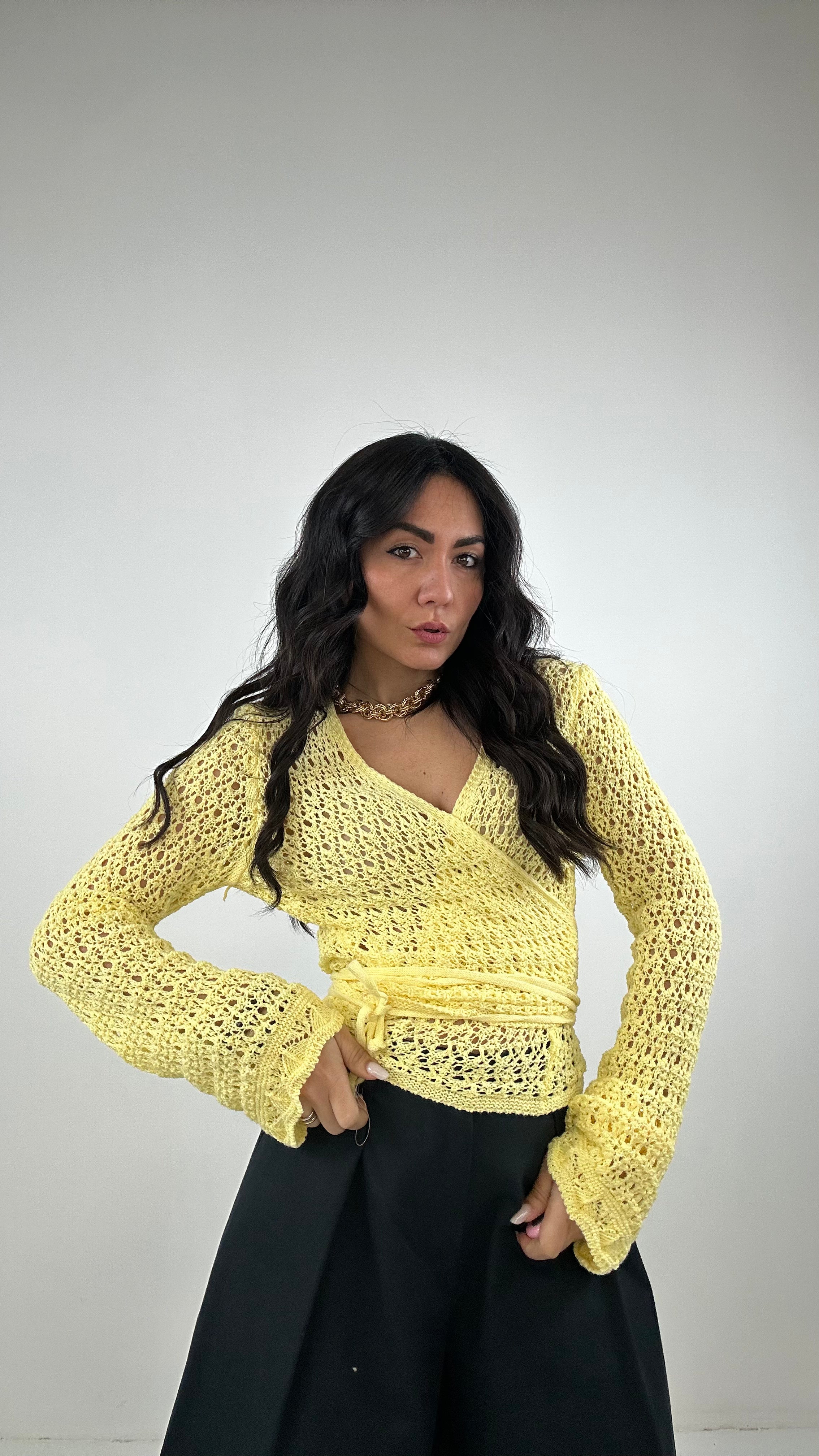 Incrociatina TRAFORATA - GIALLO