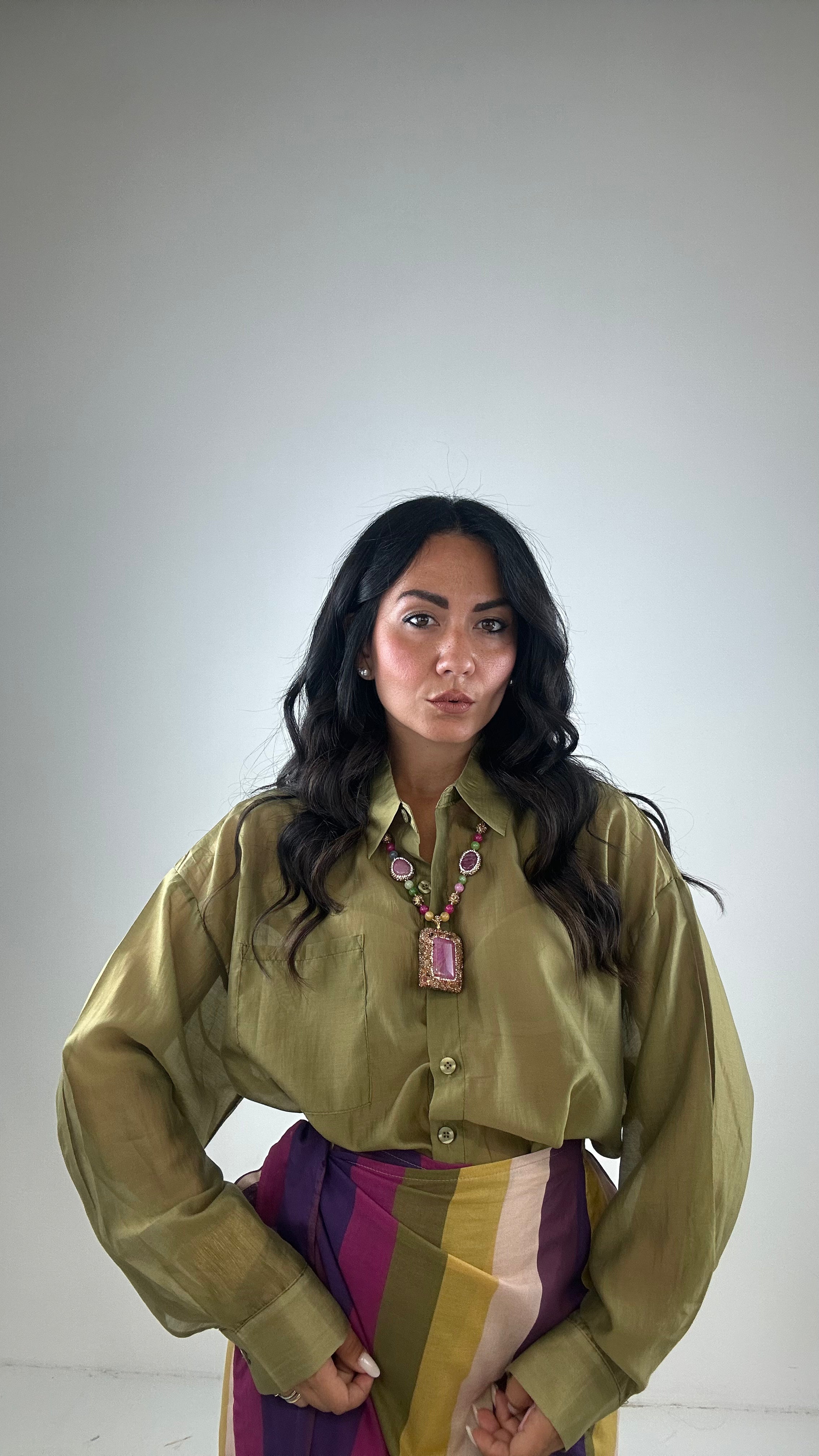 Camicia VELO BASIC - VERDE MILITARE