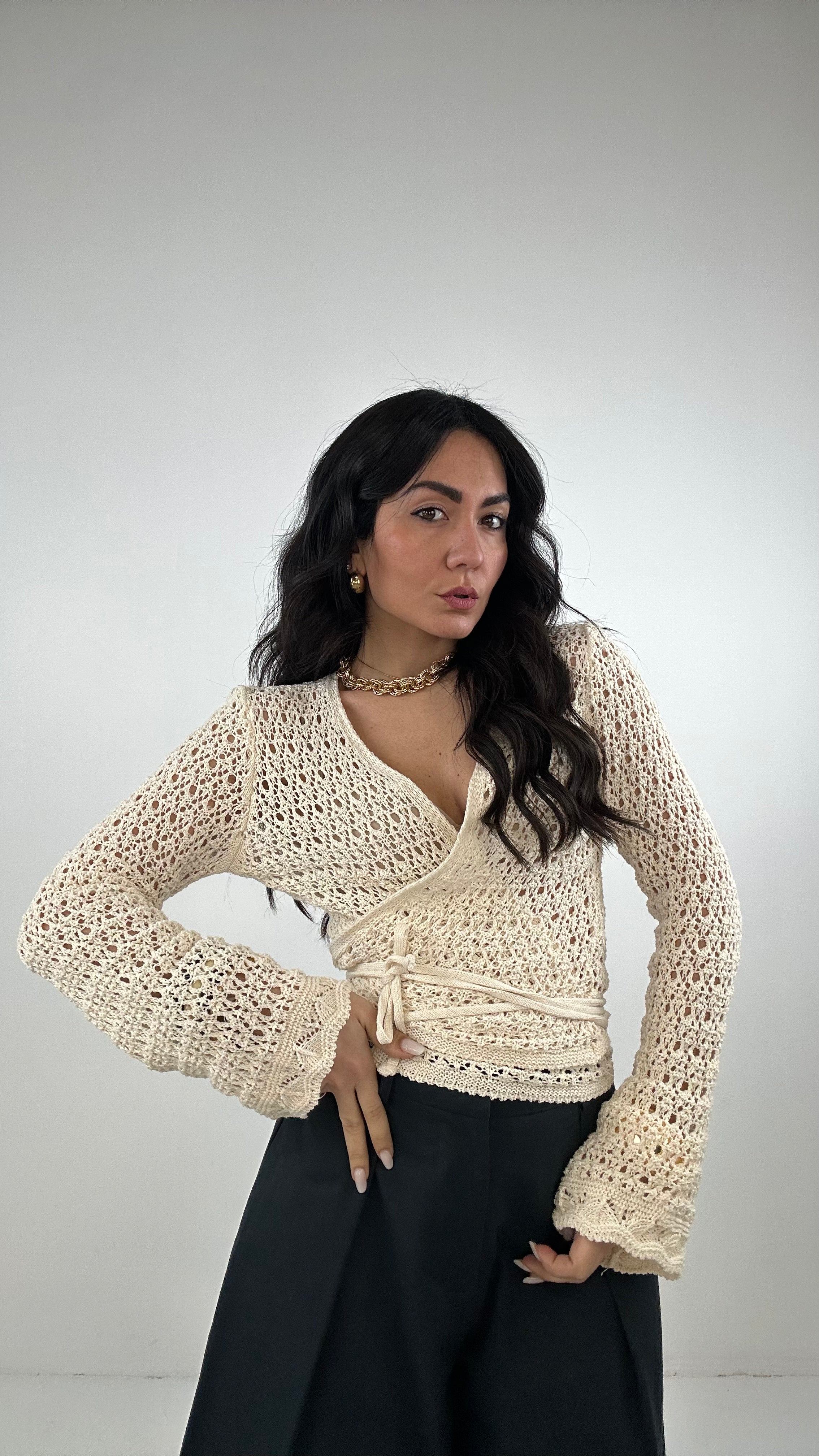 Incrociatina TRAFORATA - CREMA