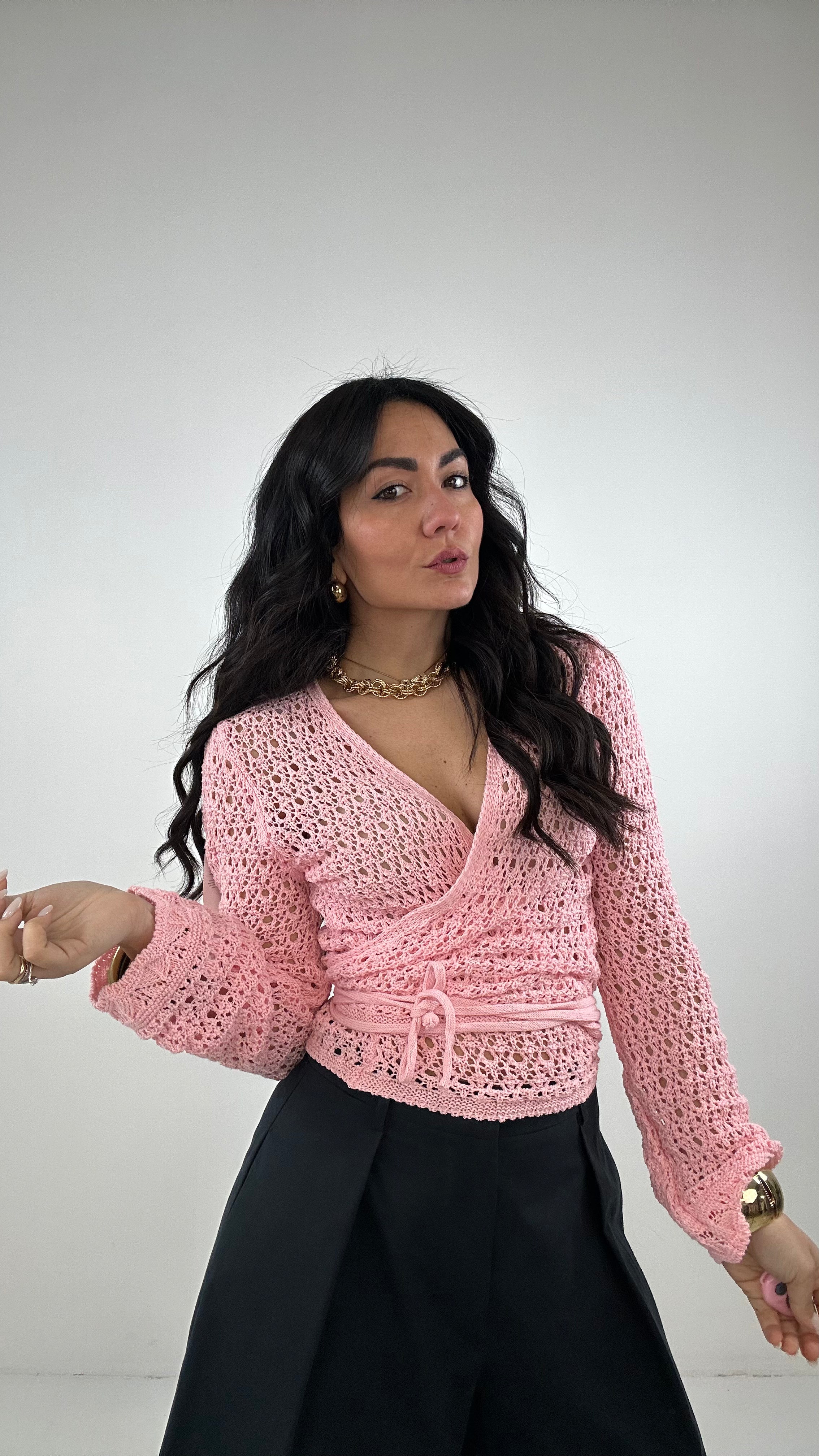 Incrociatina TRAFORATA - ROSA