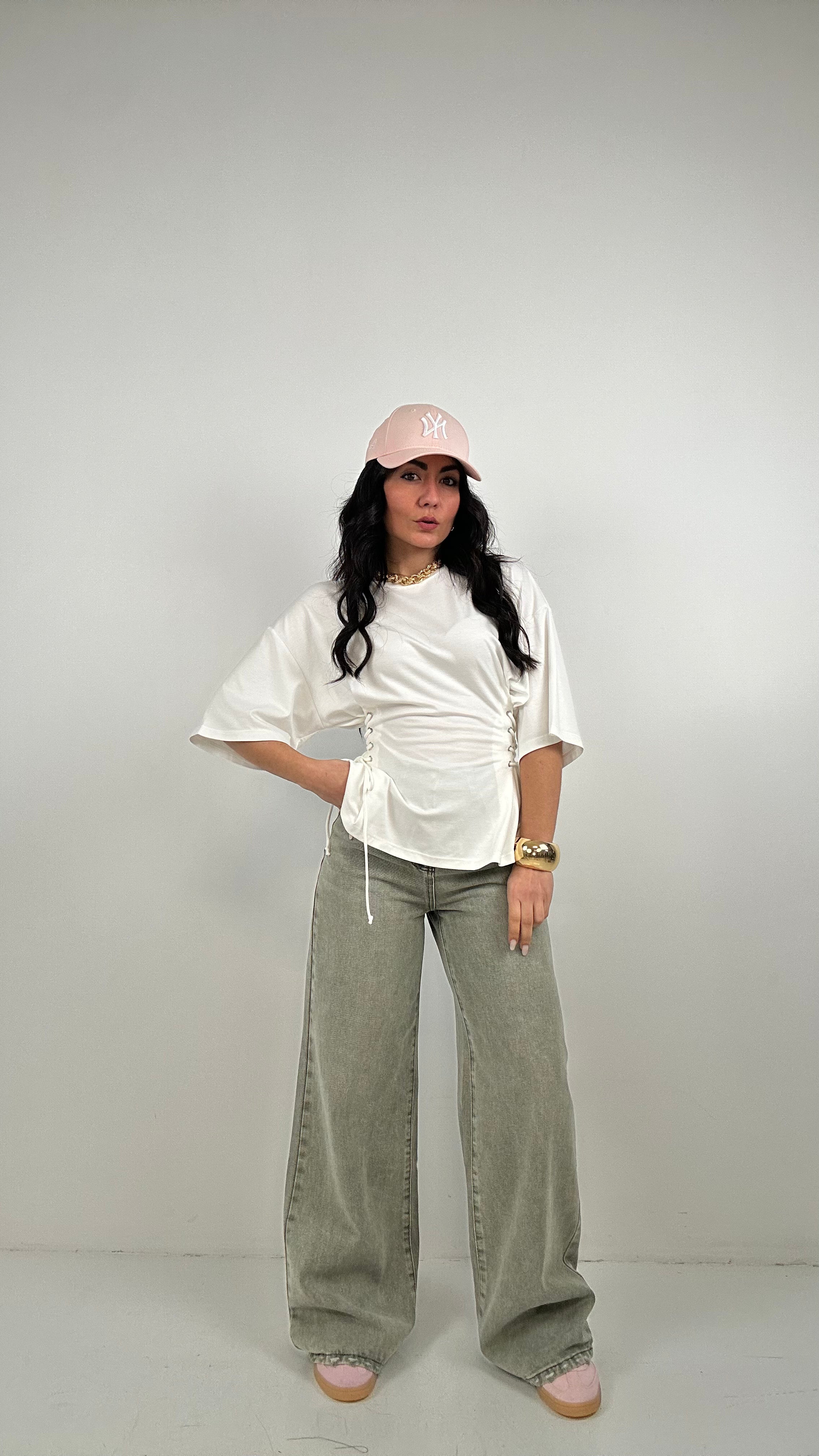 T-shirt LUMINA LACCI - BIANCO