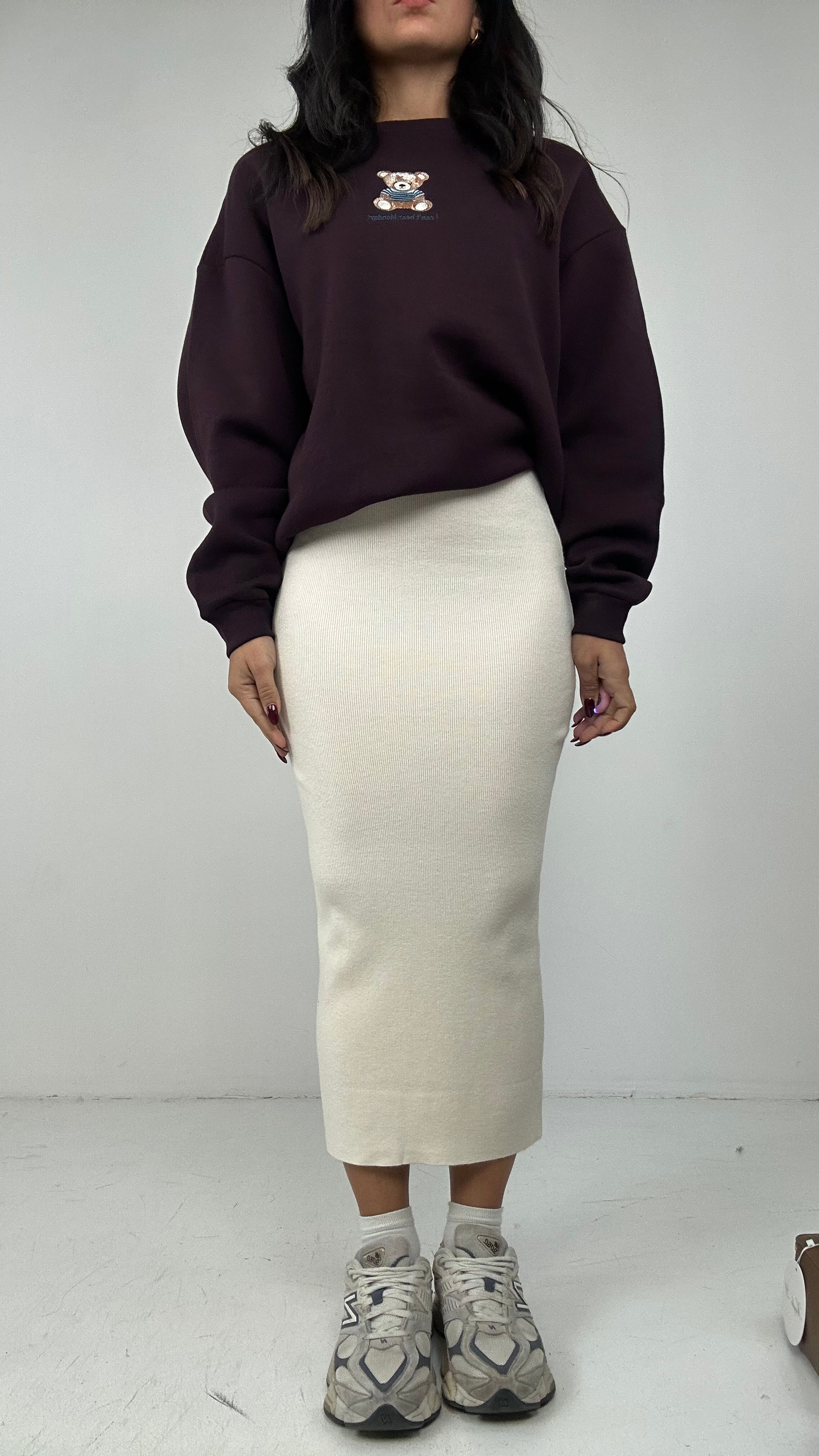 Gonna TUBINO MAGLIA - PANNA