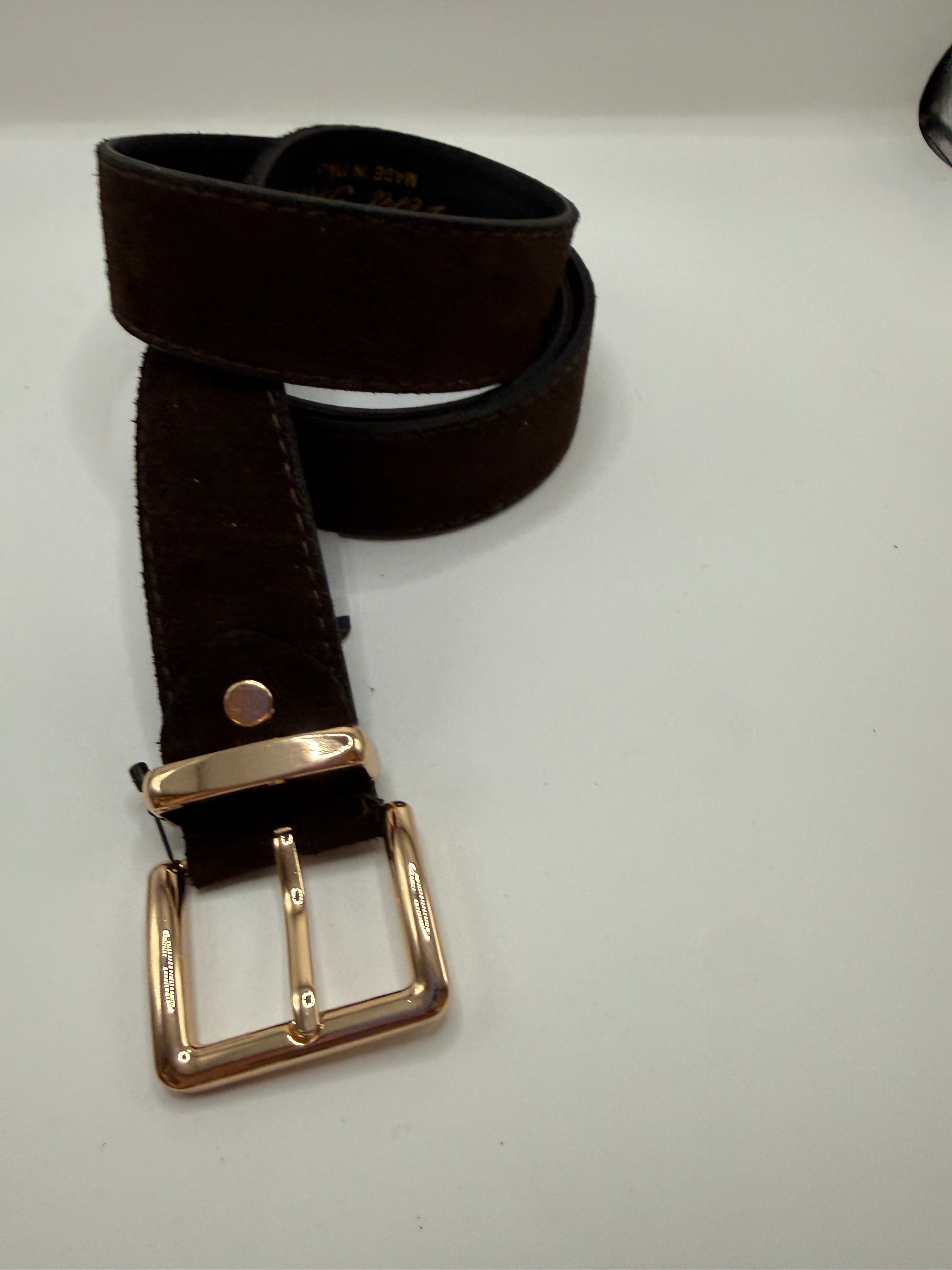 Cintura cAMOSCIIO VERA PELL - MARRONE