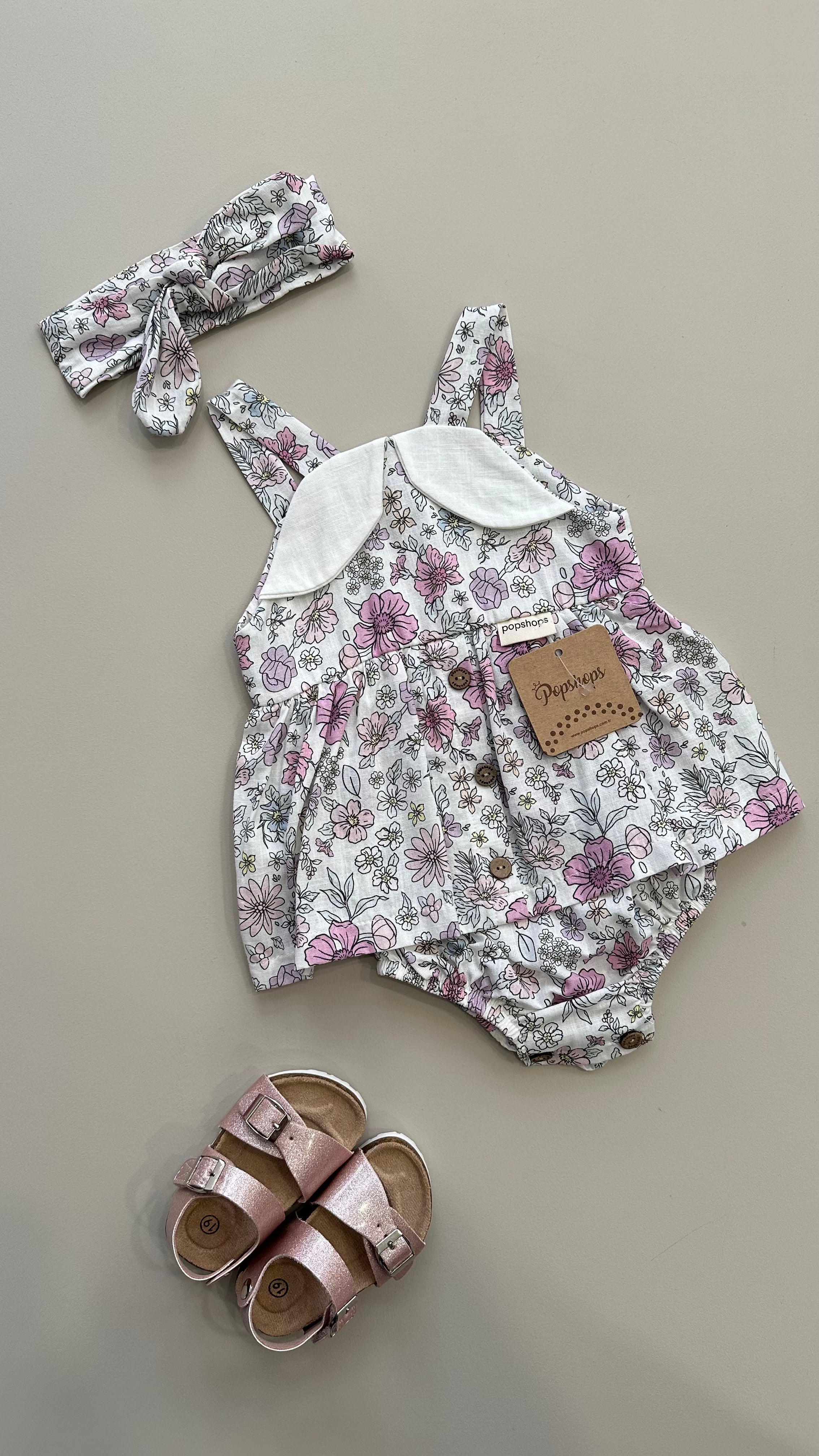 Vestitino FLOWER 6-18M - BIANCO