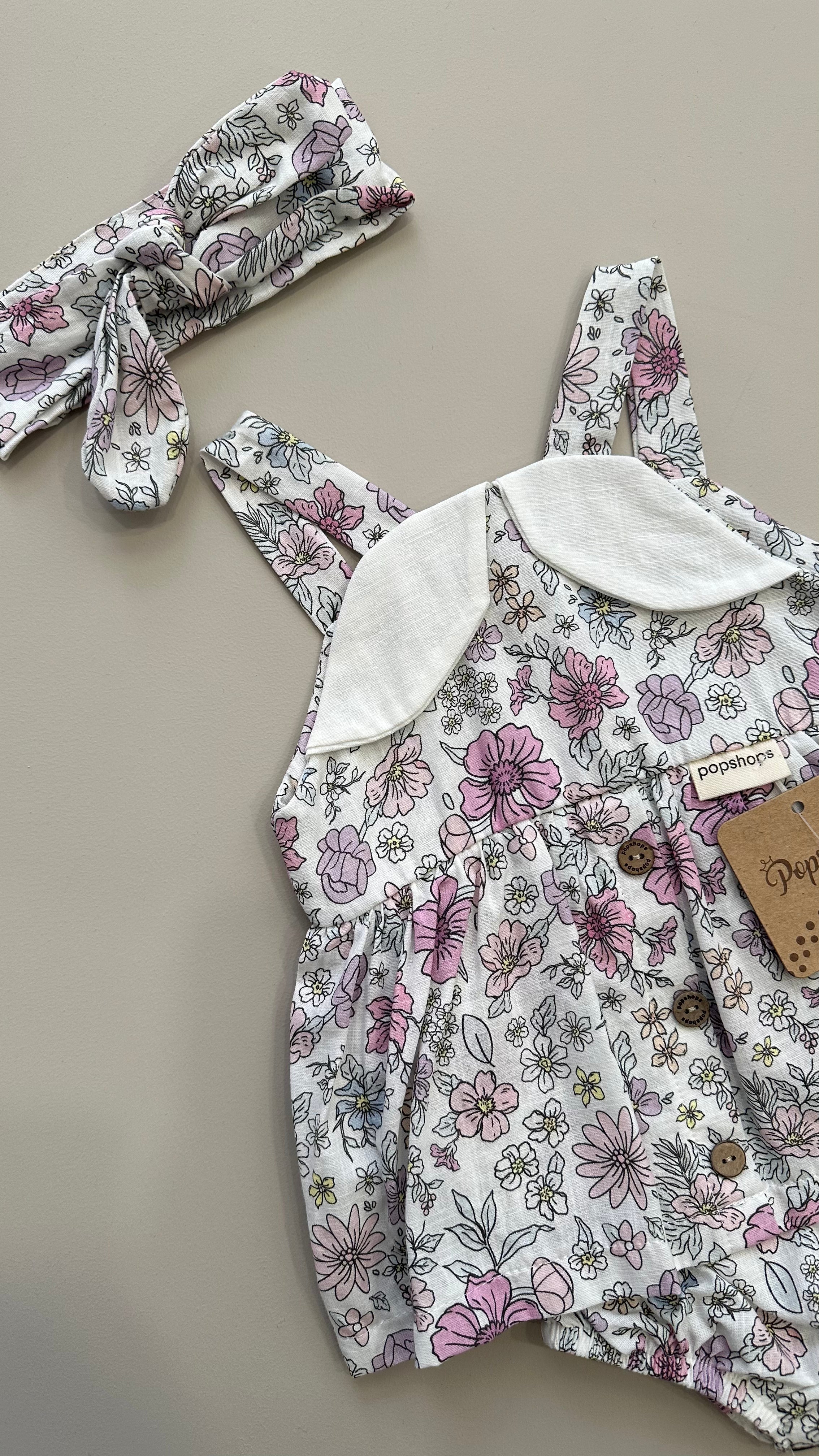 Vestitino FLOWER 6-18M - BIANCO