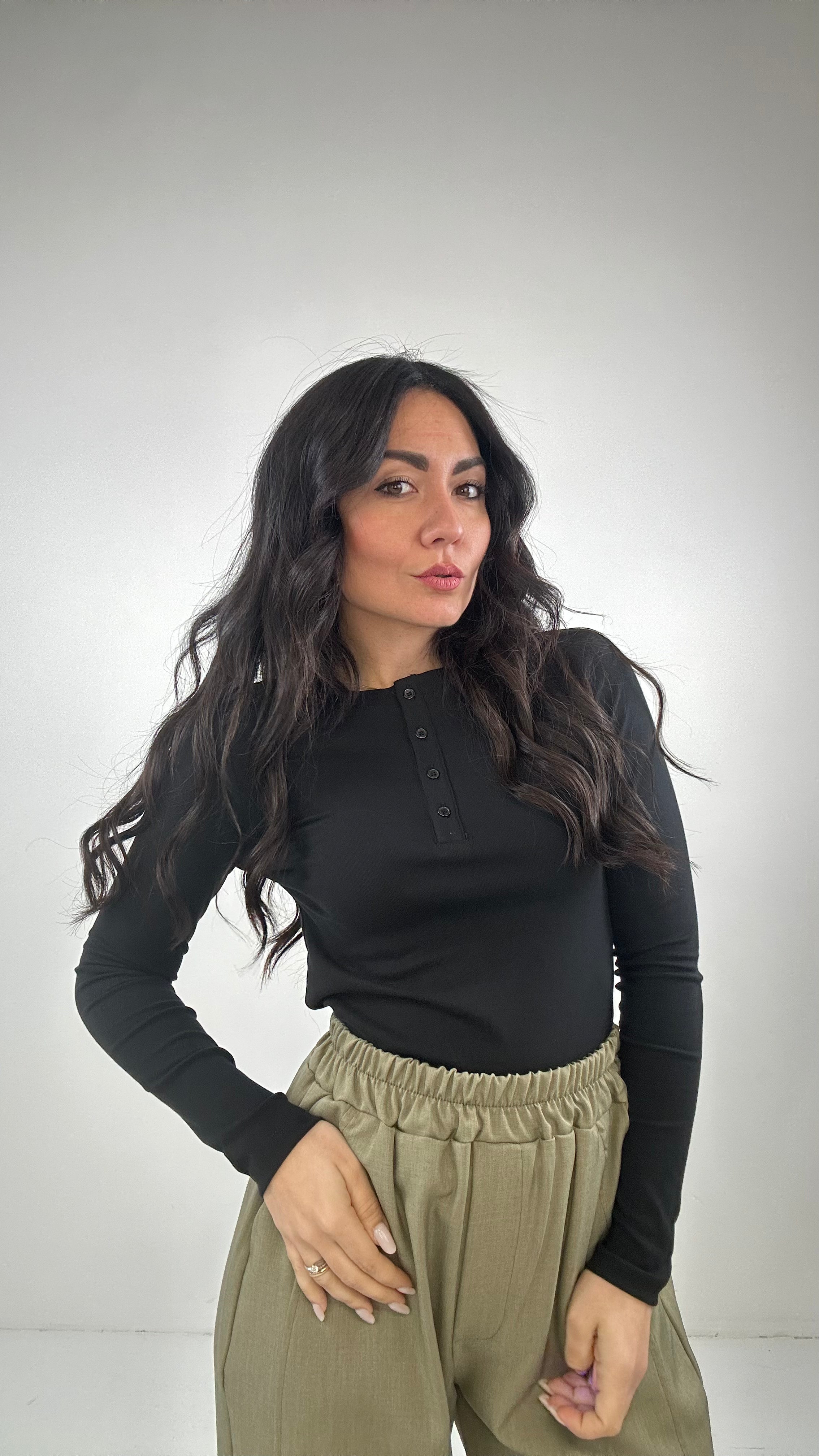 Maglia SERAFINA LUMINA - NERO