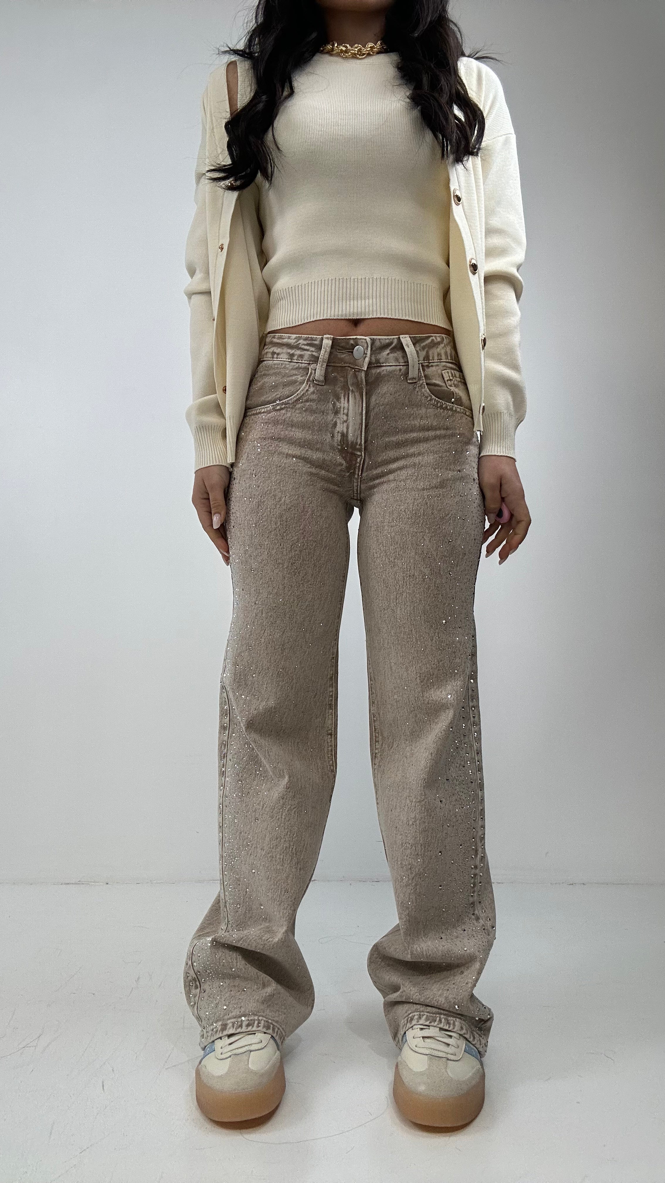 Jeans WIDE LUX - MARRONE