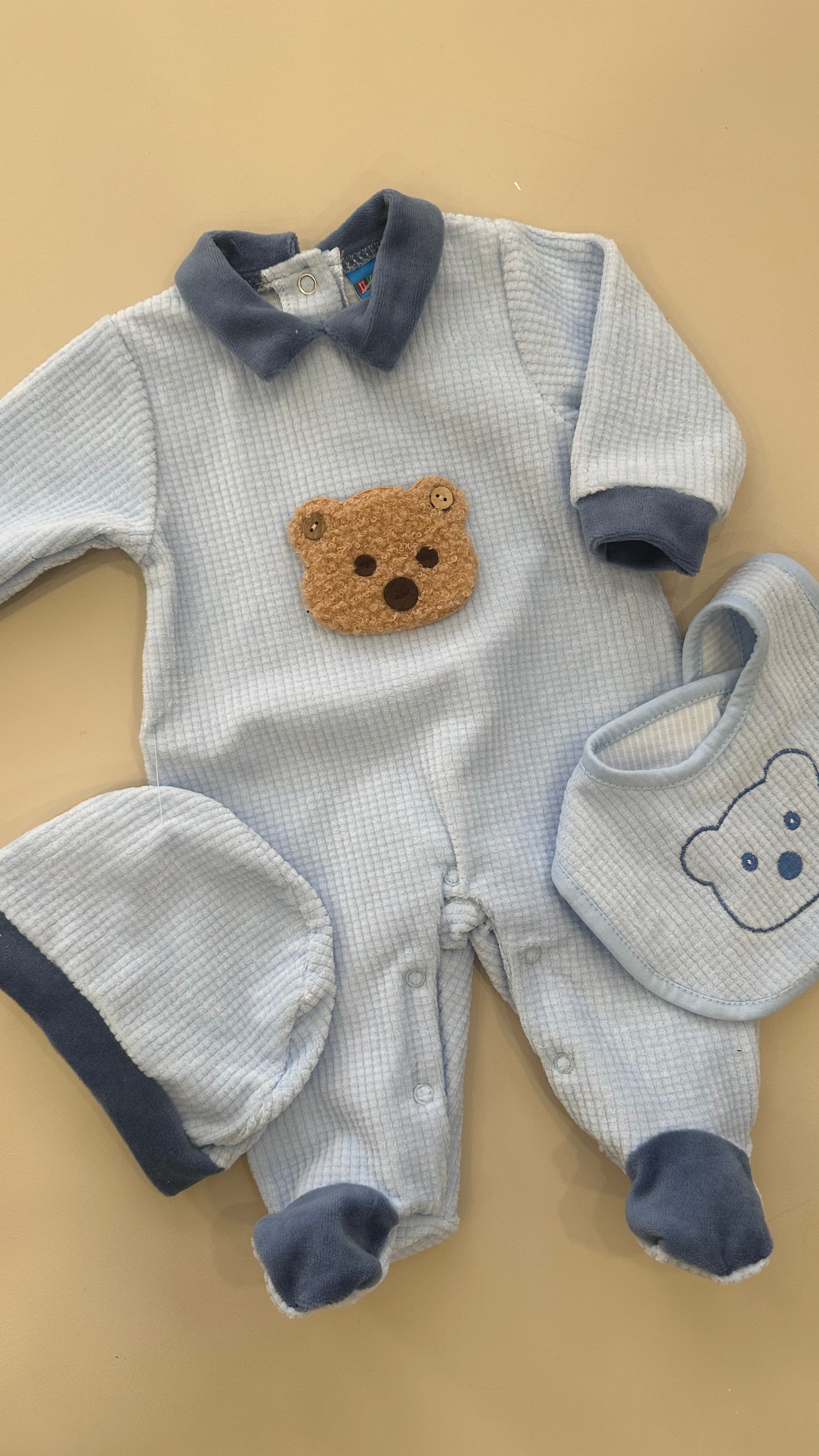 Tutina ORSO CINIGLIA 0-12M - AZZURRO