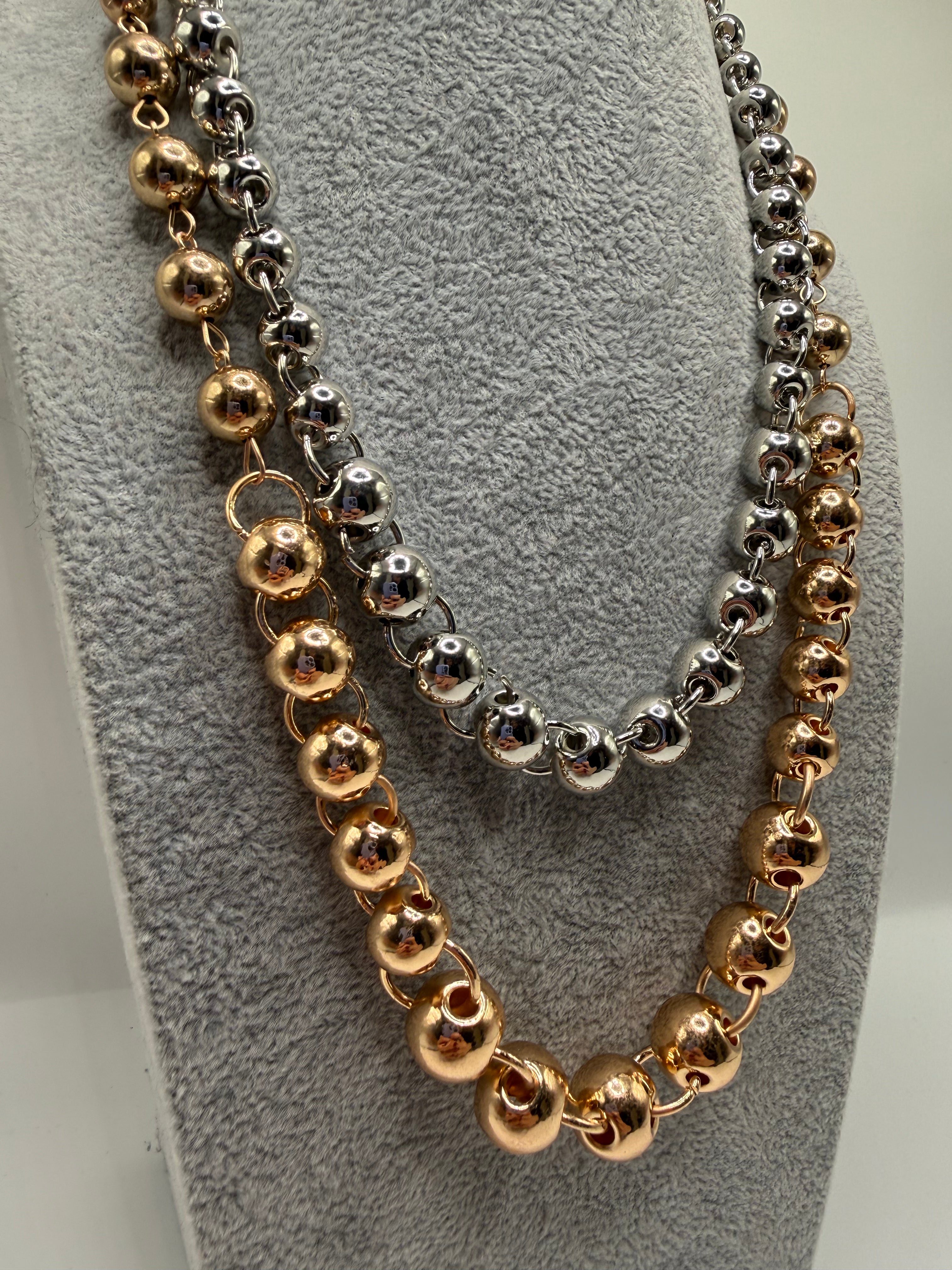 Collana BALL - ORO- ARGENTO