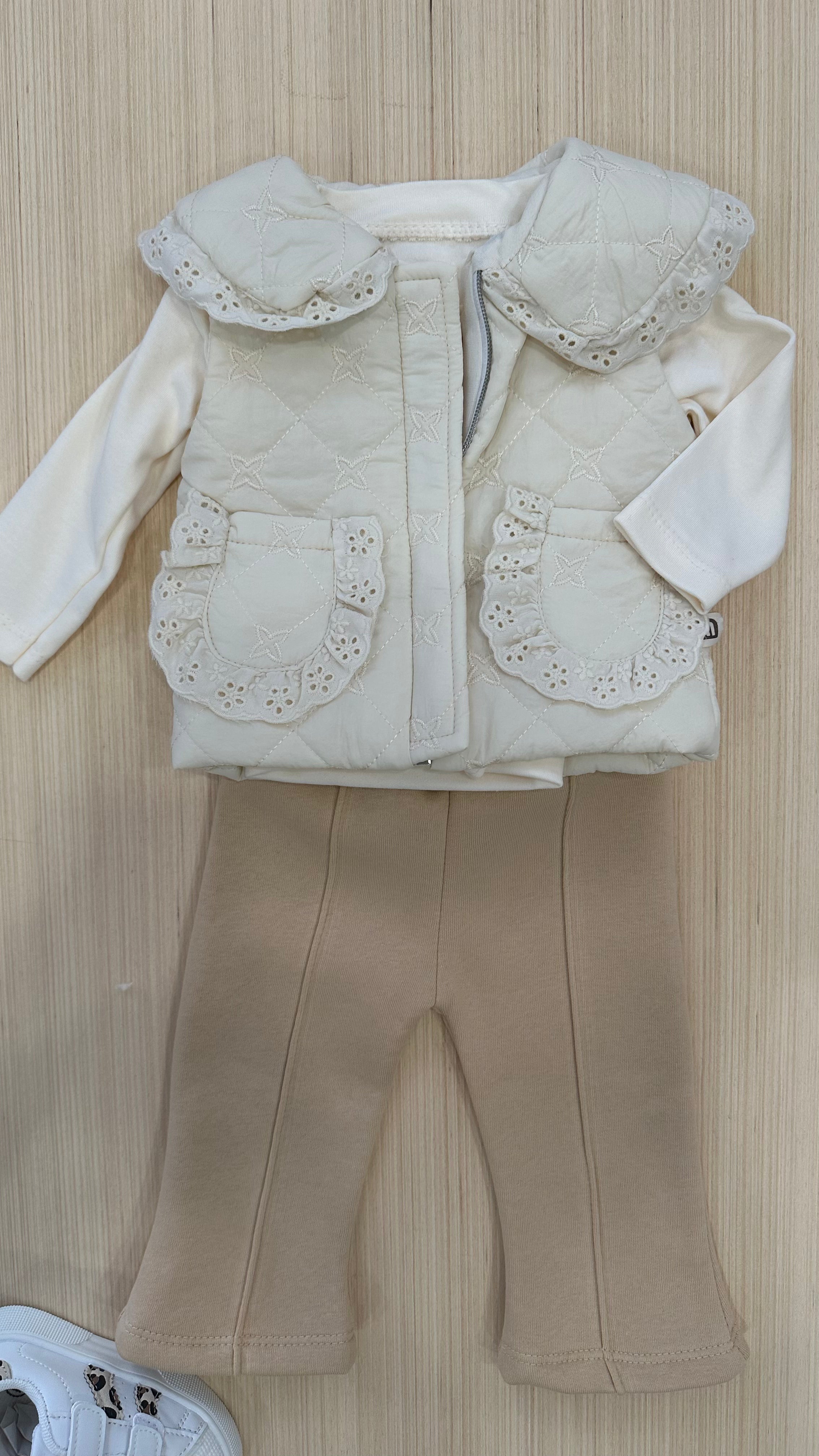 Completo CON GIUBBINO MININO 6-18M - PANNA