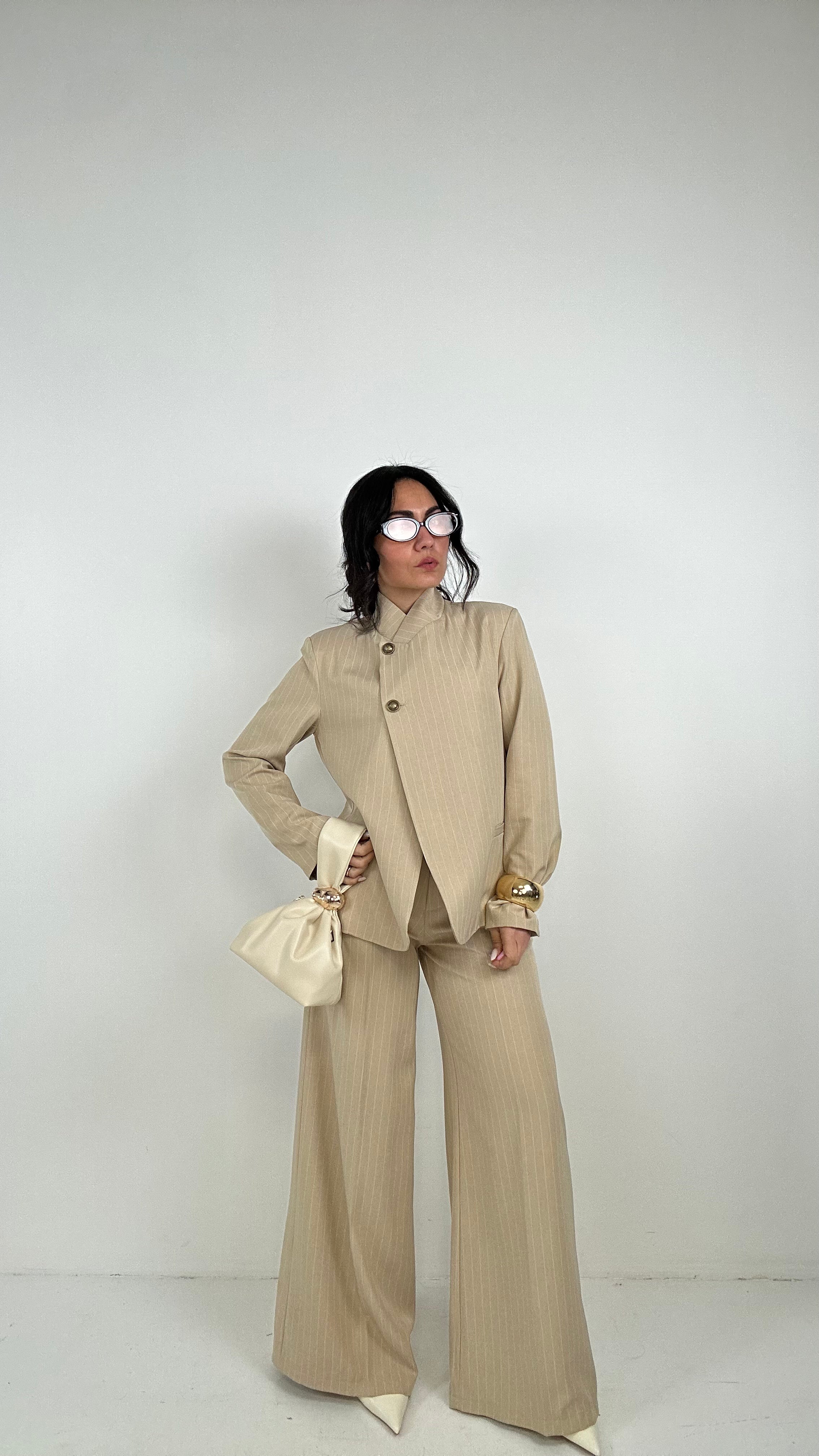 Tailleur COLLO GESSATO - BEIGE