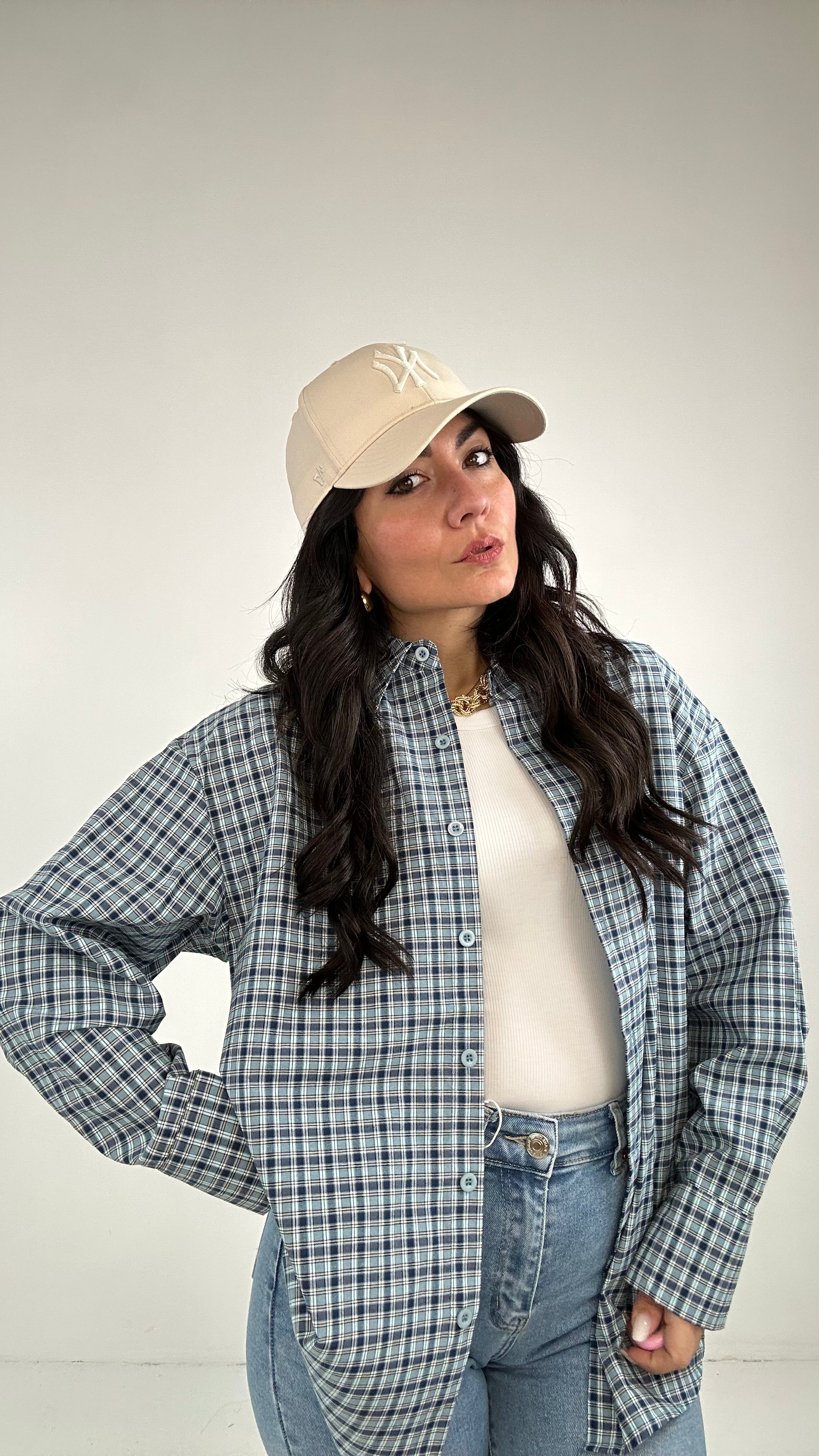 Camicia QAUDRETTINI PIC - CELESTE