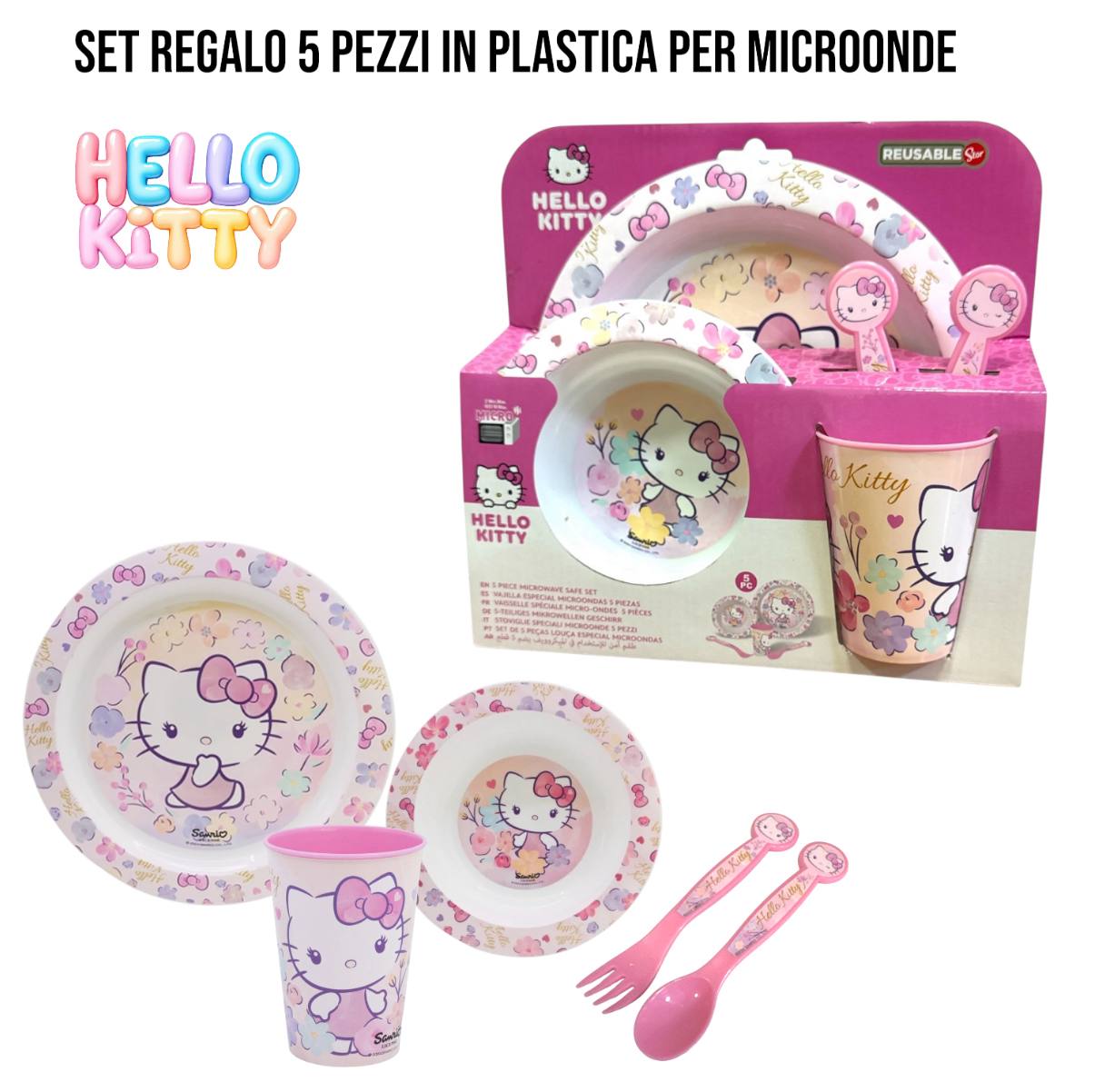 Set PAPPA HELLO KITTY - ROSA