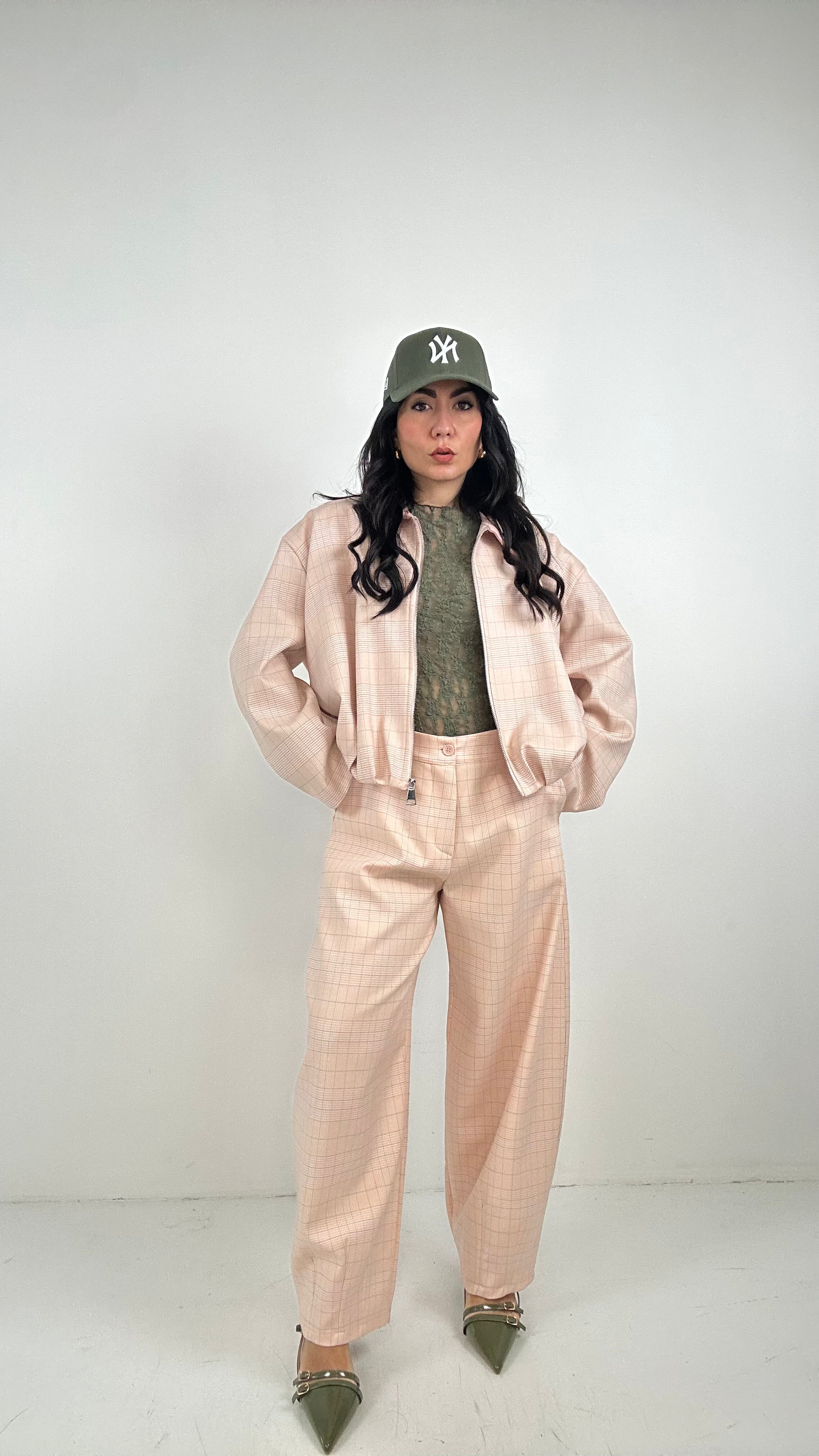 Completo BALLON QUADRETTI - ROSA