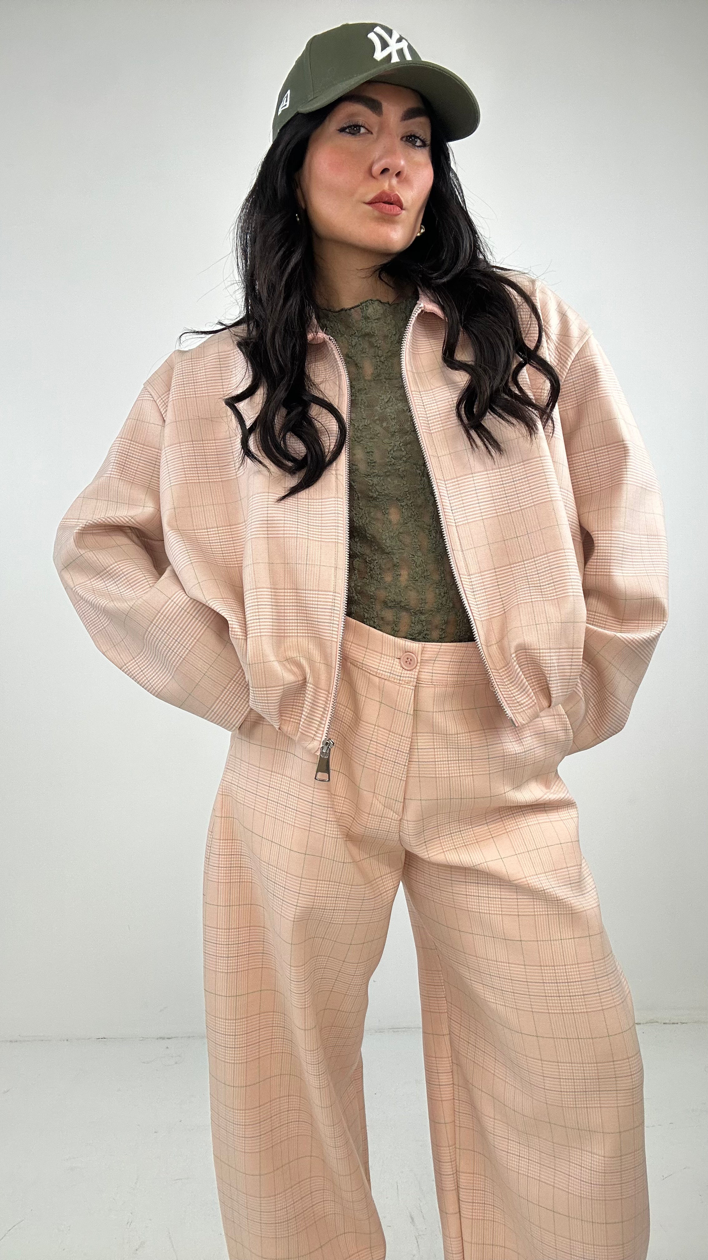 Completo BALLON QUADRETTI - ROSA