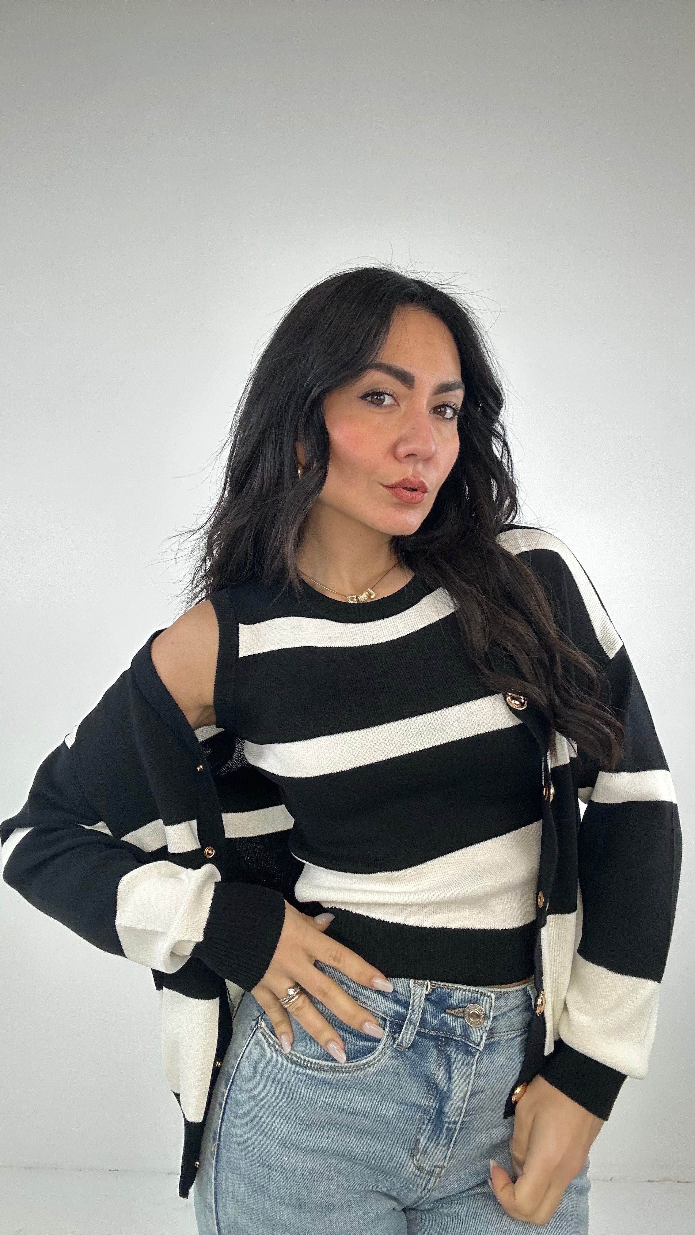 Twin-set RIGHE - NERO