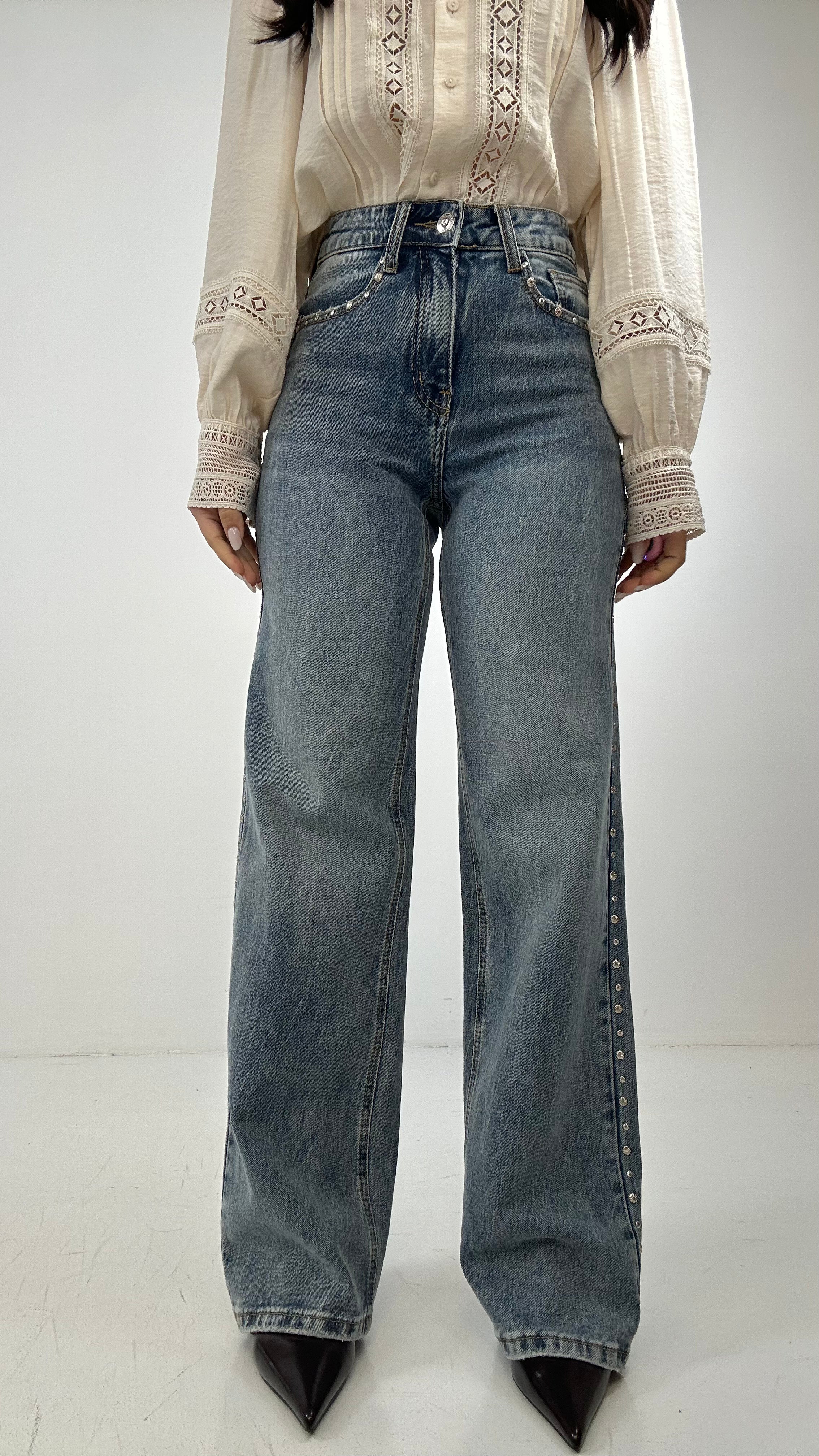 Jeans STRAIGHT FIT BORCHIETTA - JEANS