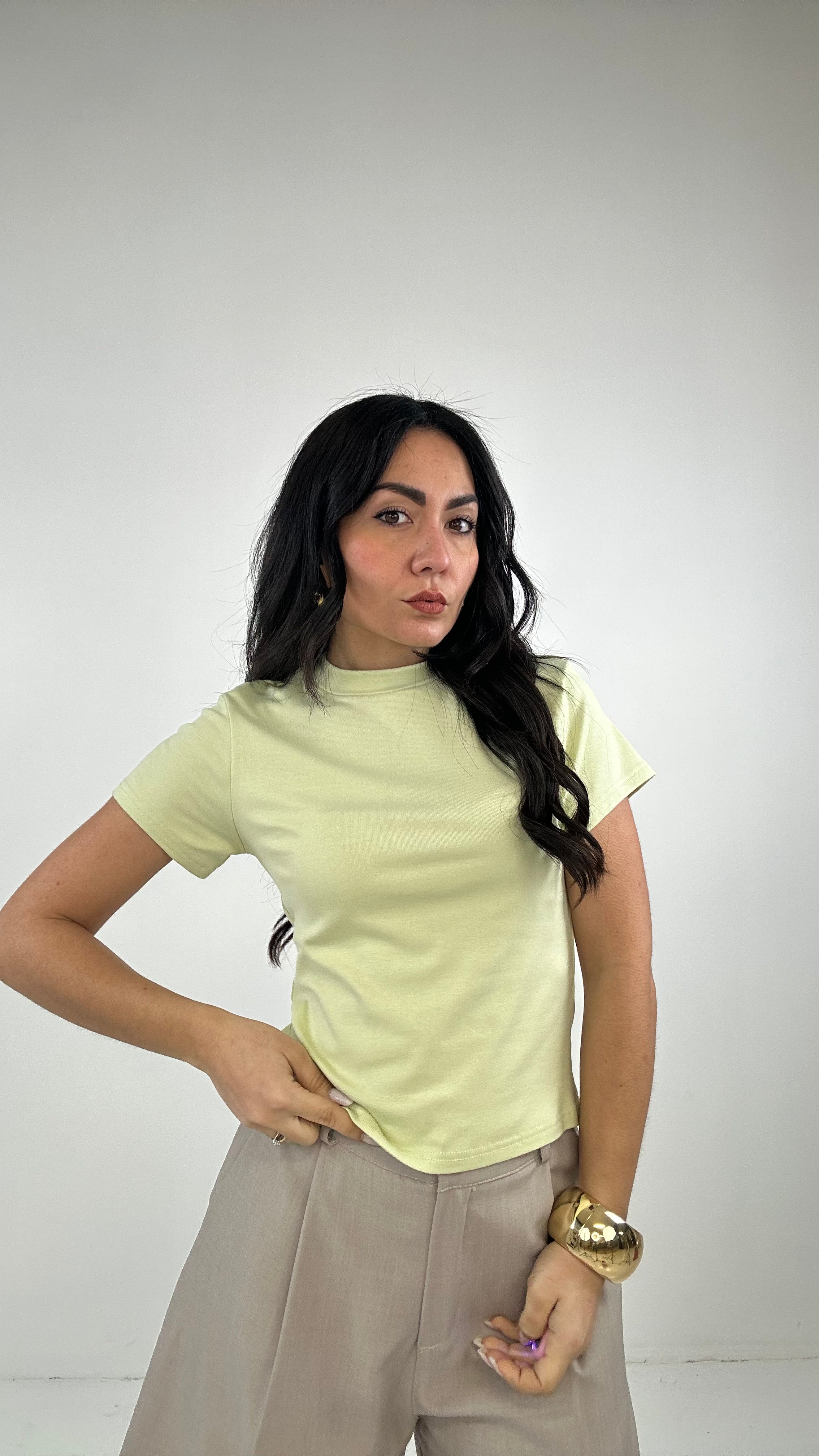 T-shirt COLLO LUPETTO - VERDE