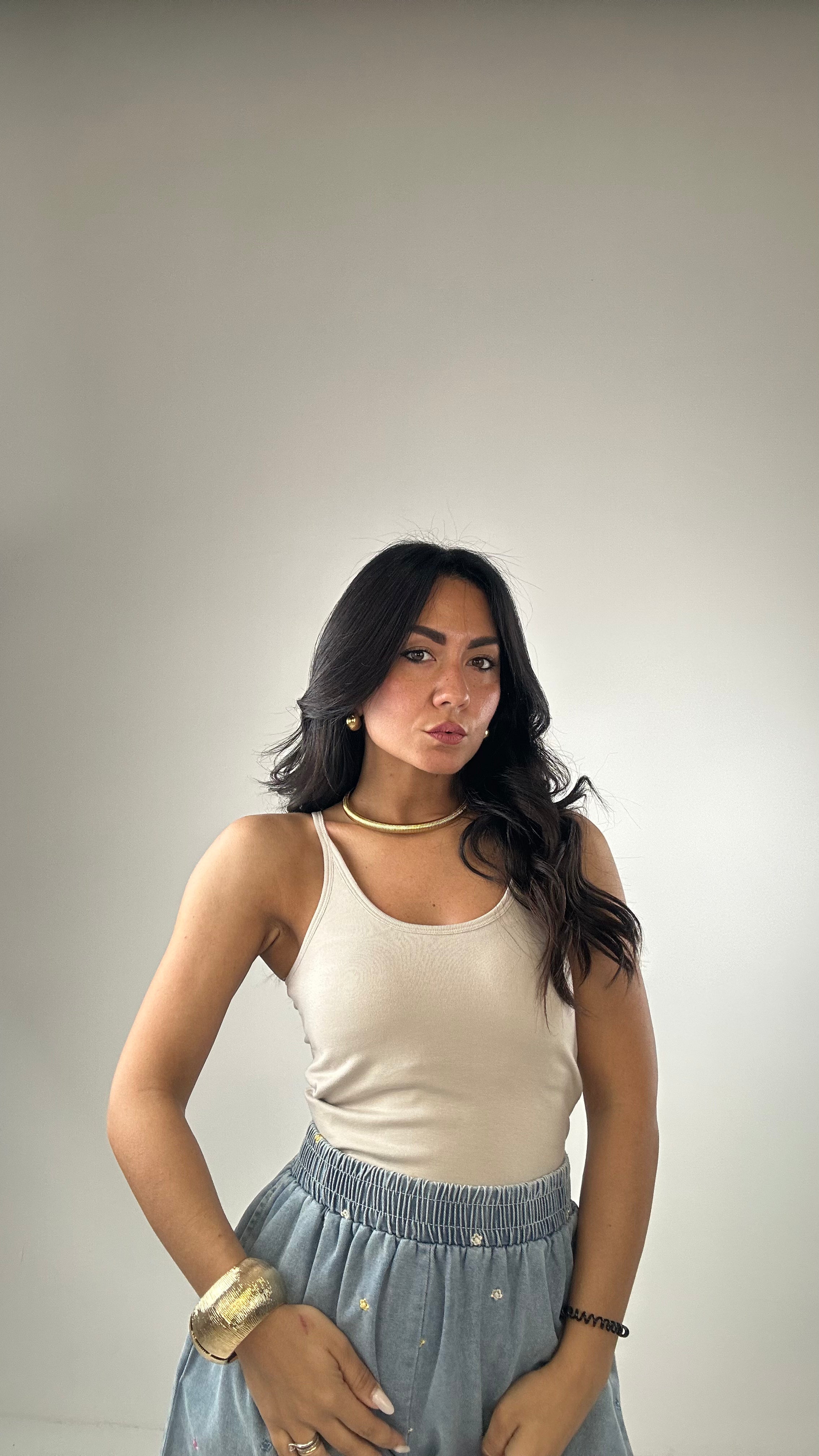 Top CON COPPA - KHAKI