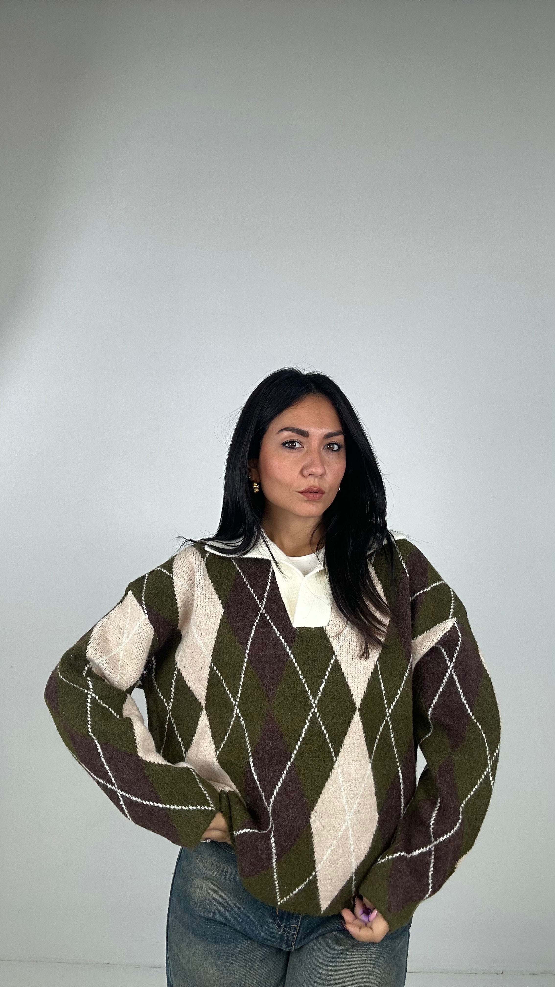 Pull POLO ROMBI - VERDE