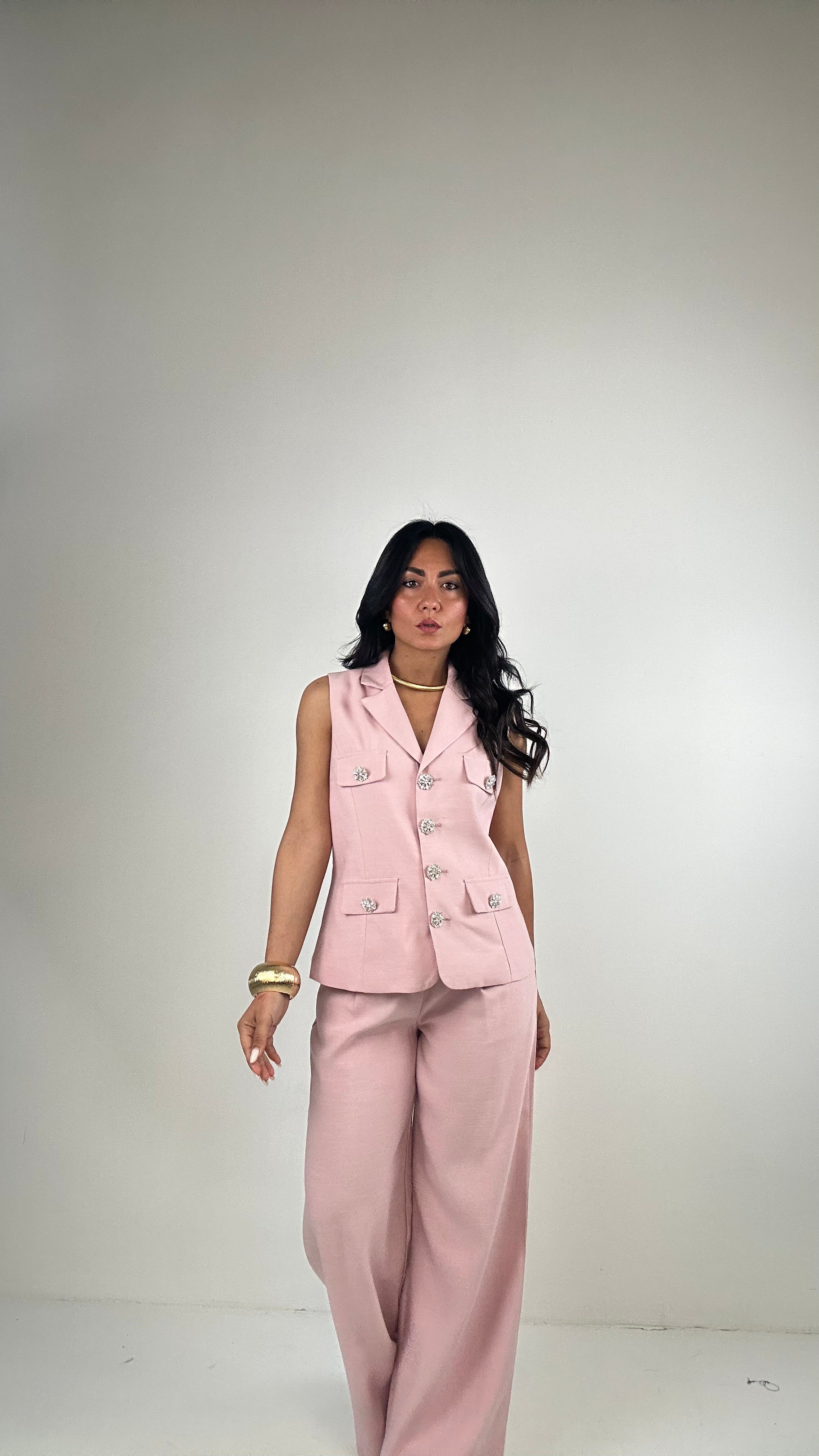 Completo GILET GIOIELLO - ROSA